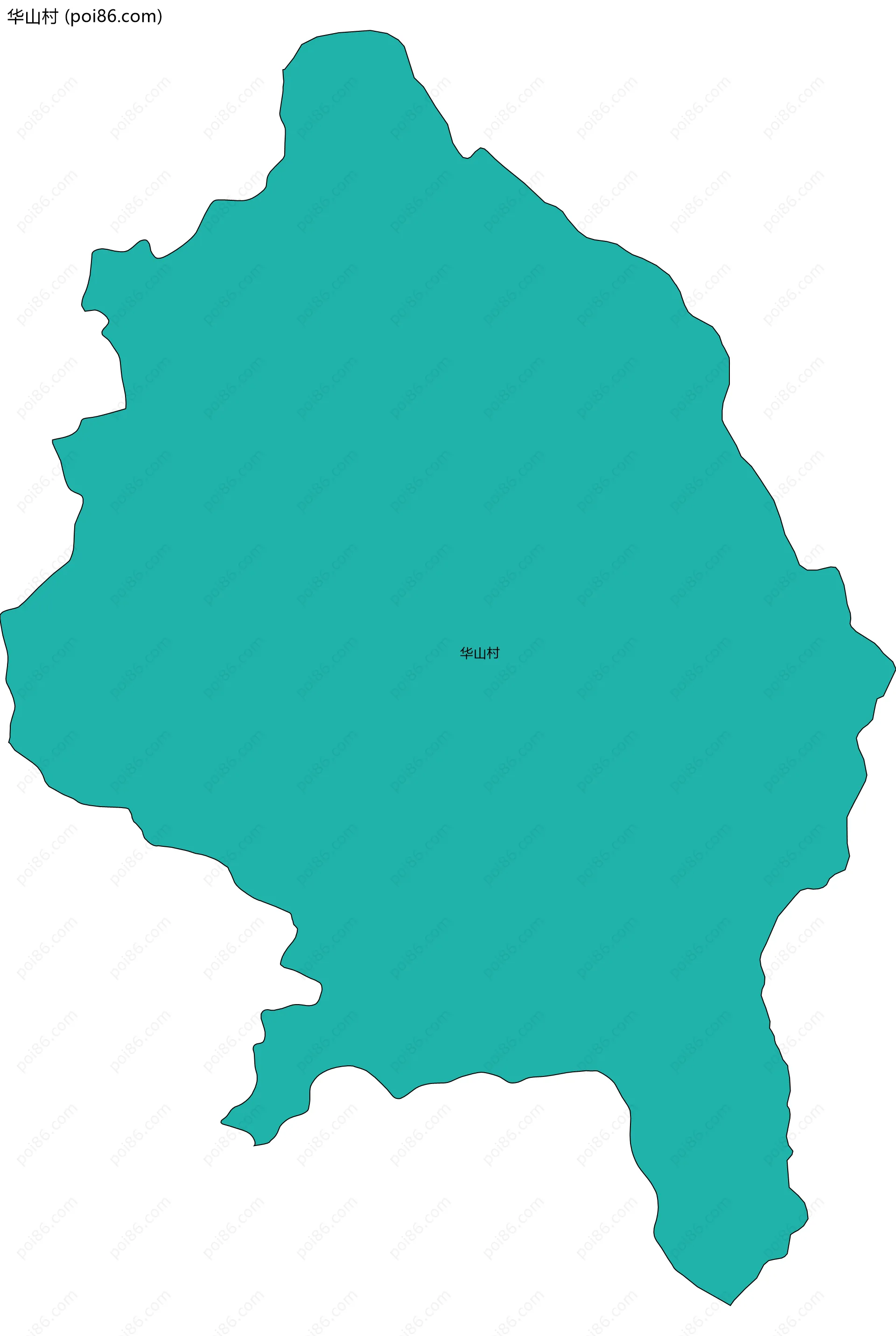 华山村边界地图