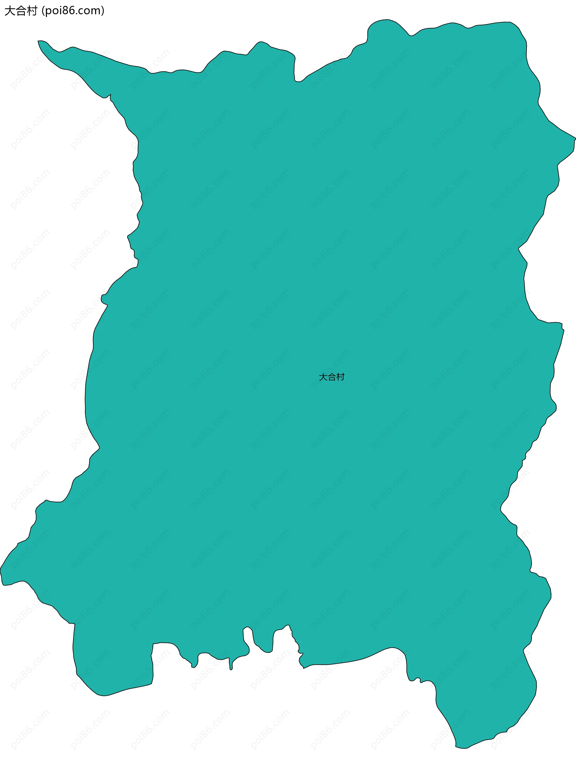 大合村边界地图