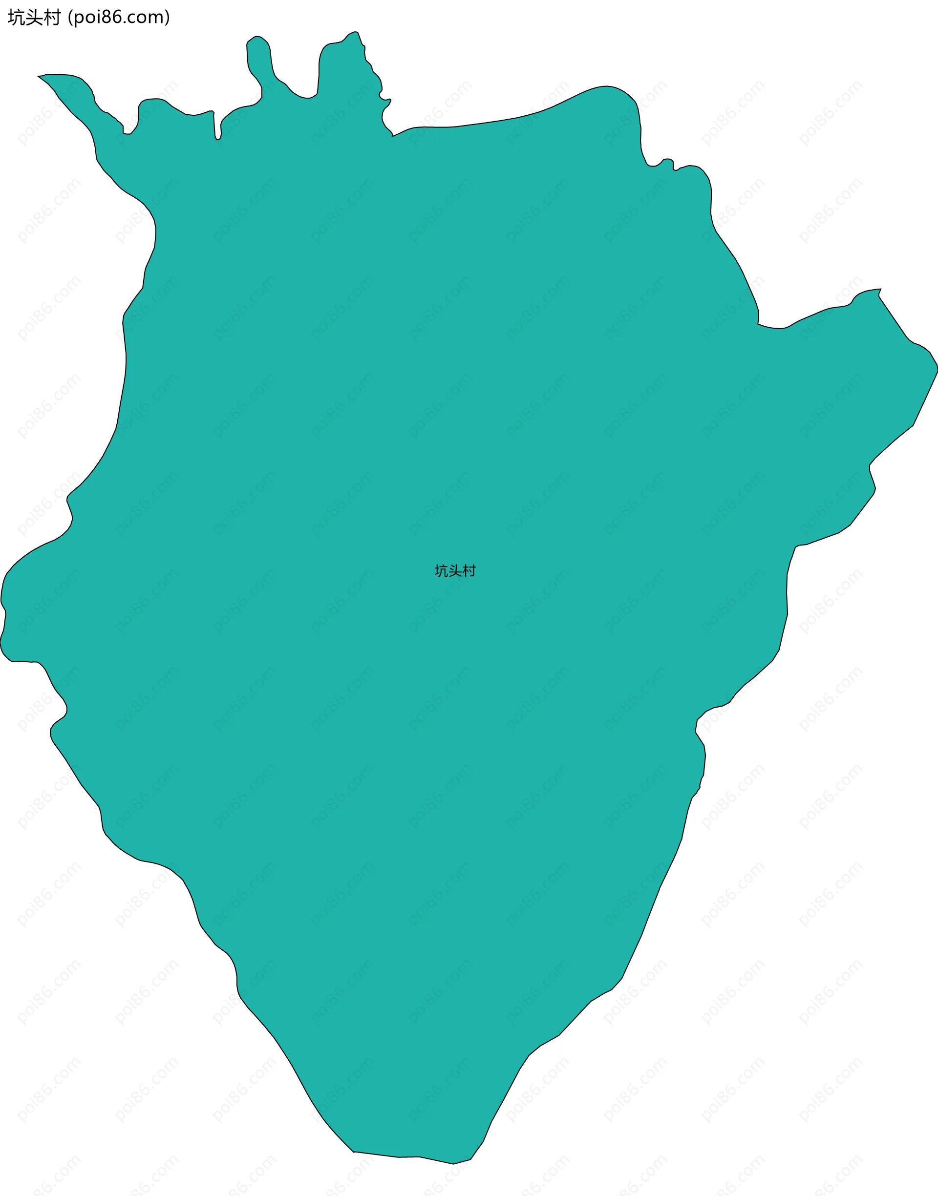 坑头村边界地图