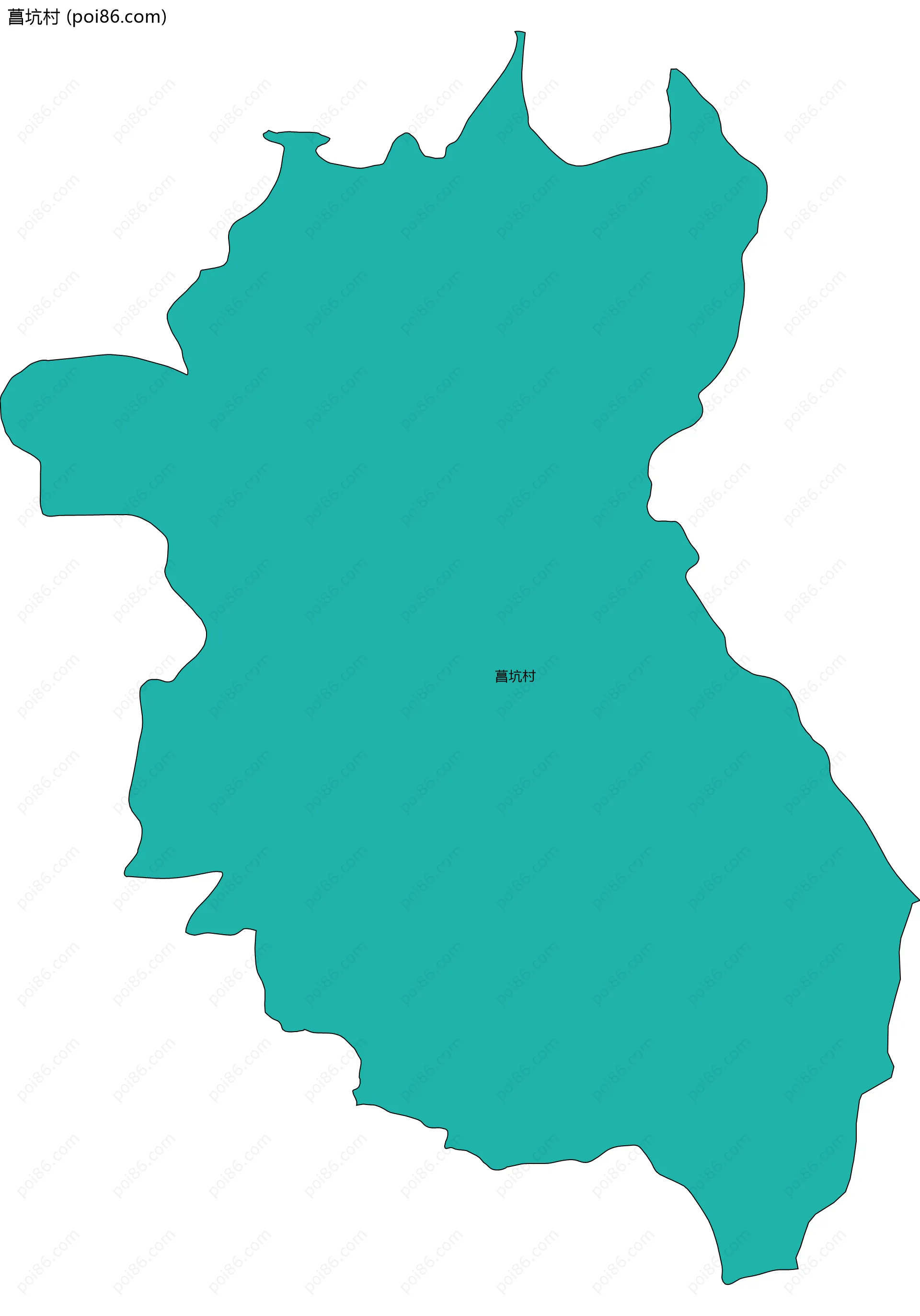 菖坑村边界地图