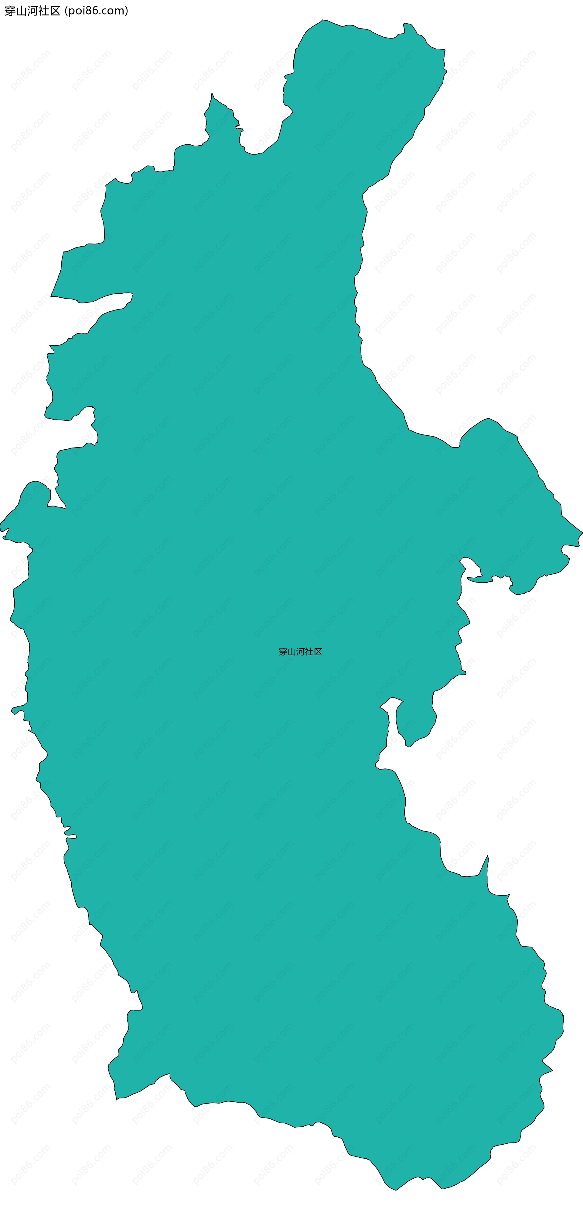 穿山河社区边界地图