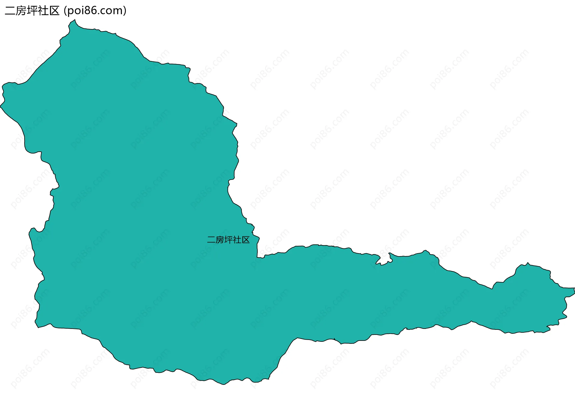 二房坪社区边界地图