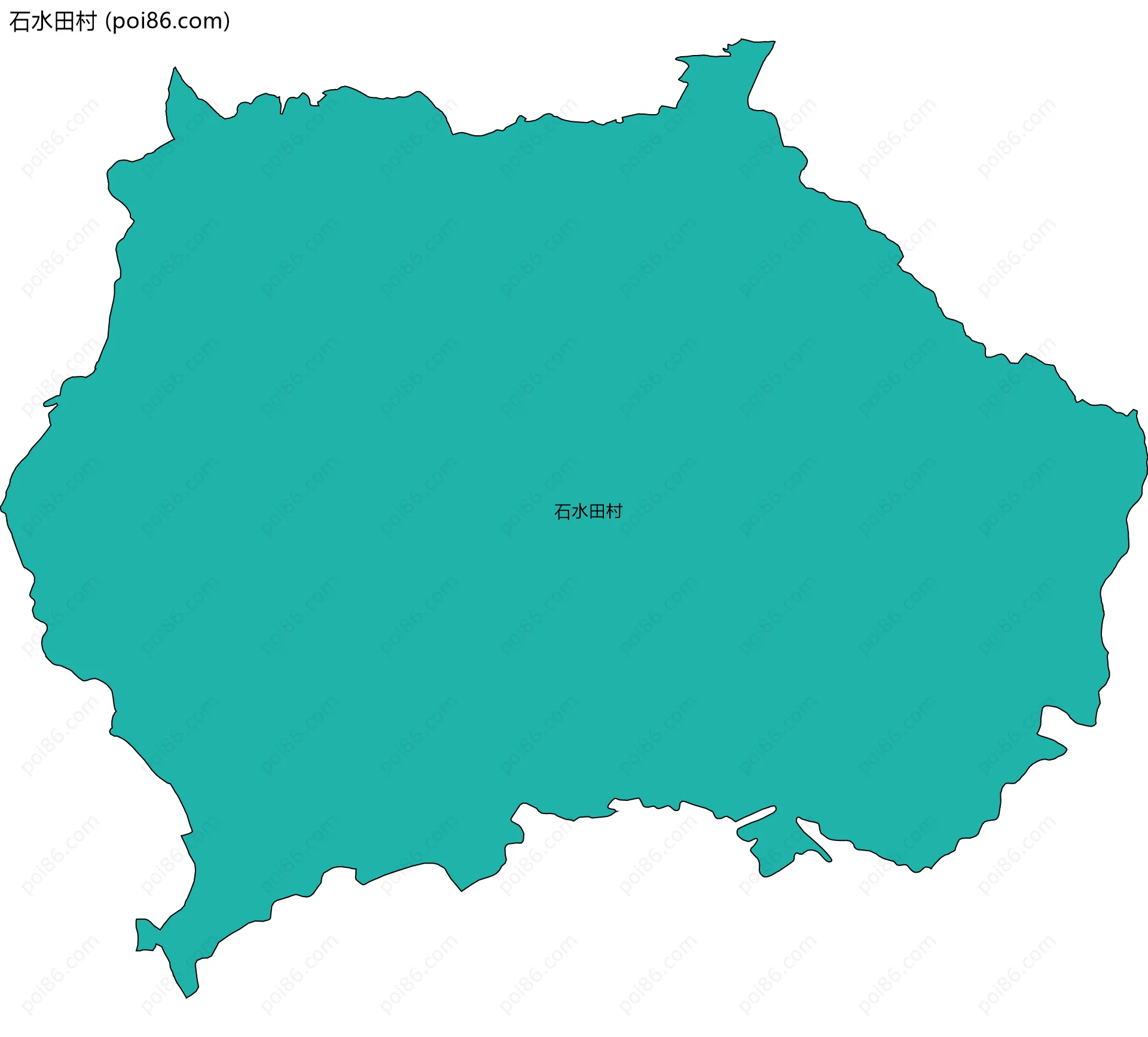 石水田村边界地图