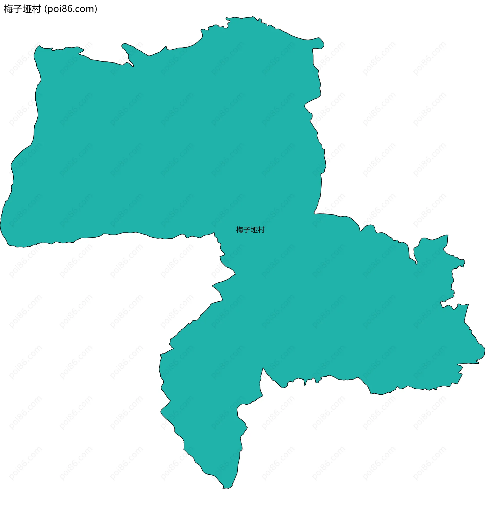 梅子垭村边界地图