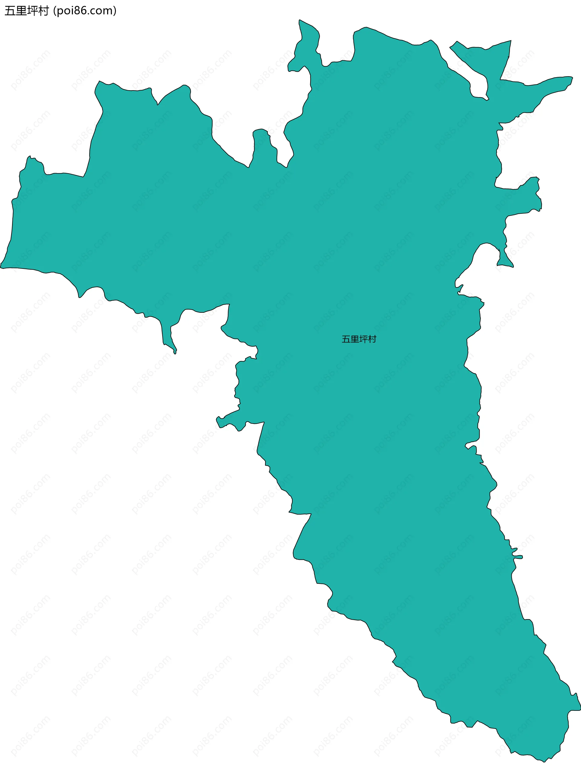 五里坪村边界地图