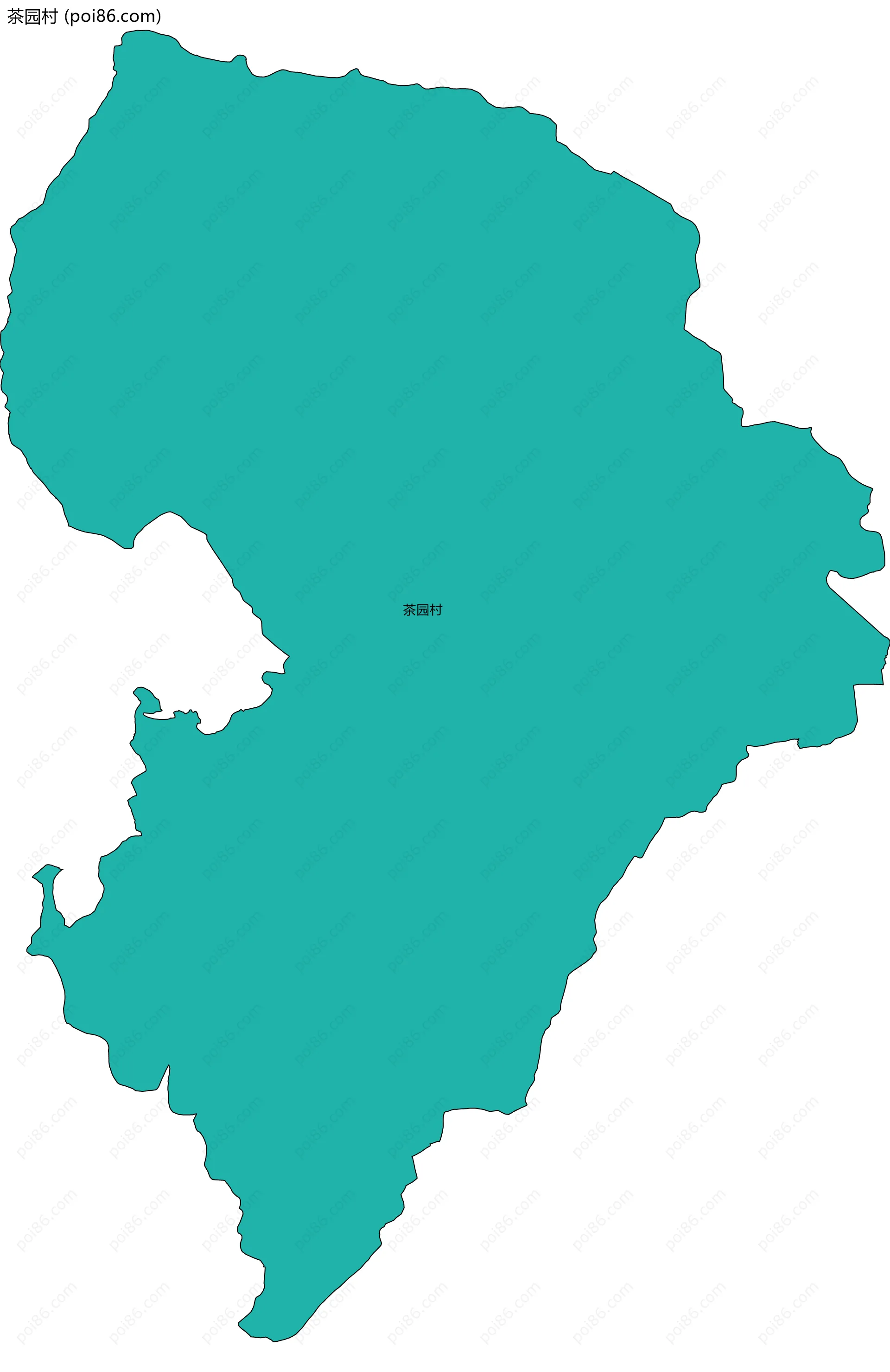 茶园村边界地图