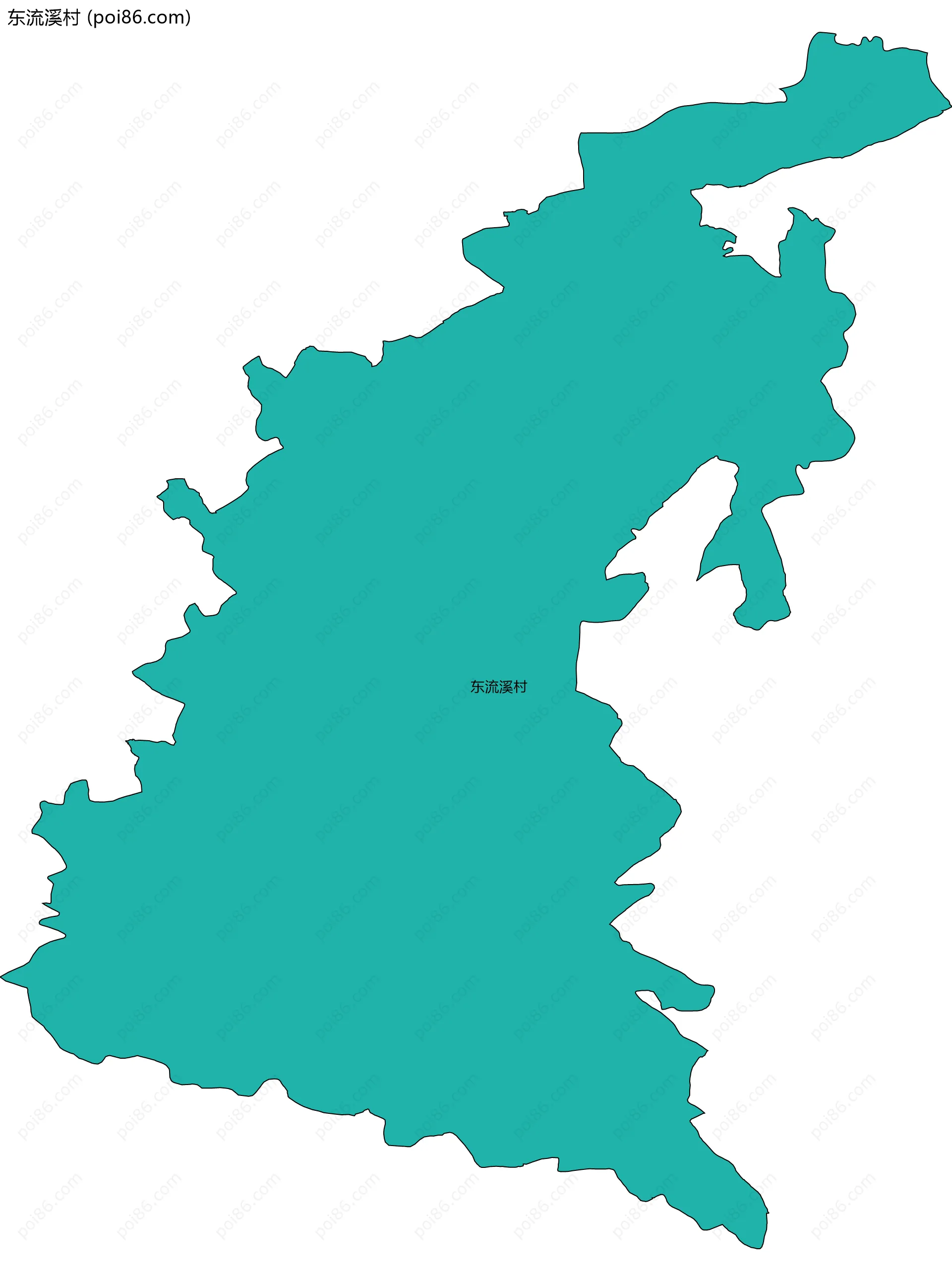 东流溪村边界地图