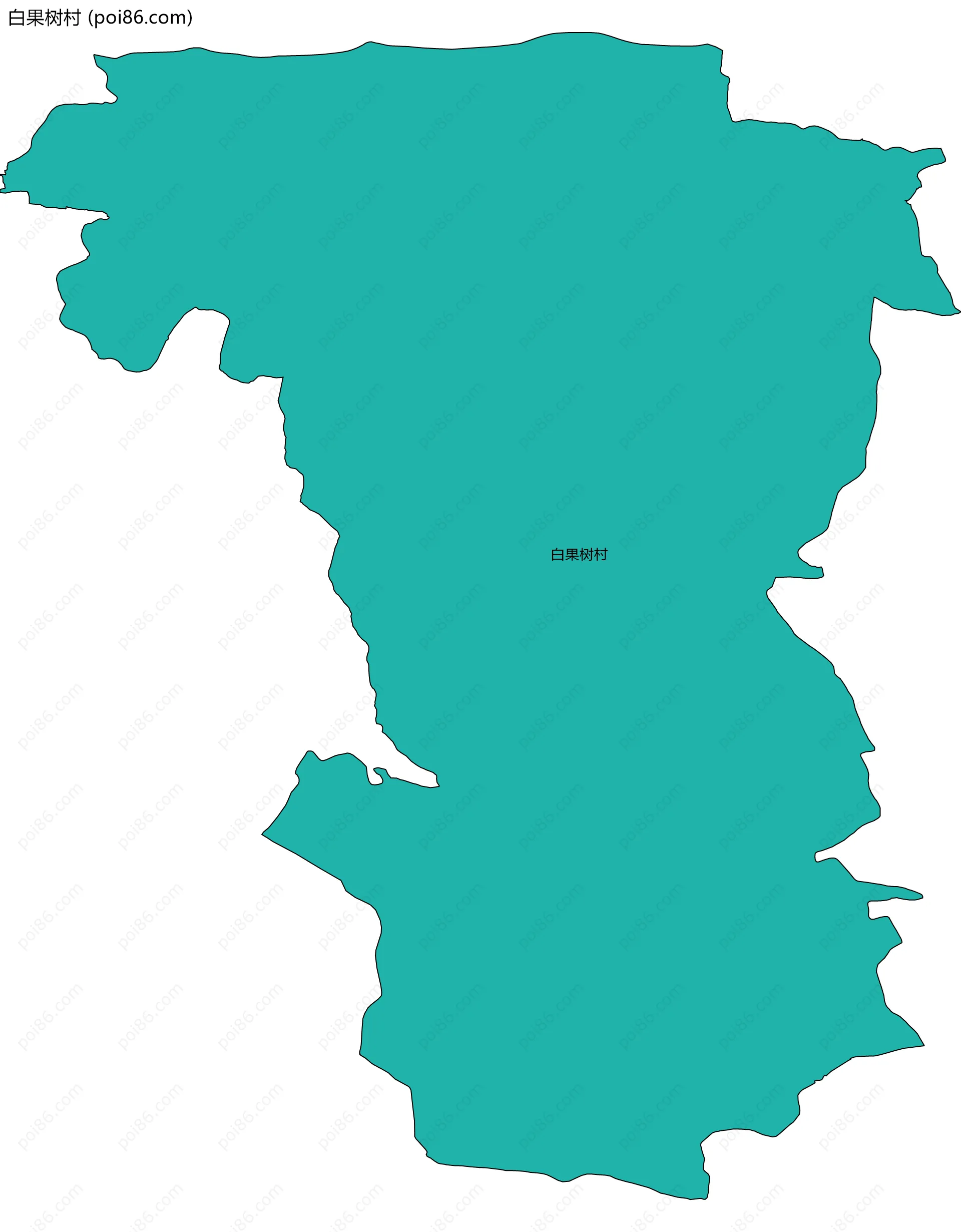 白果树村边界地图