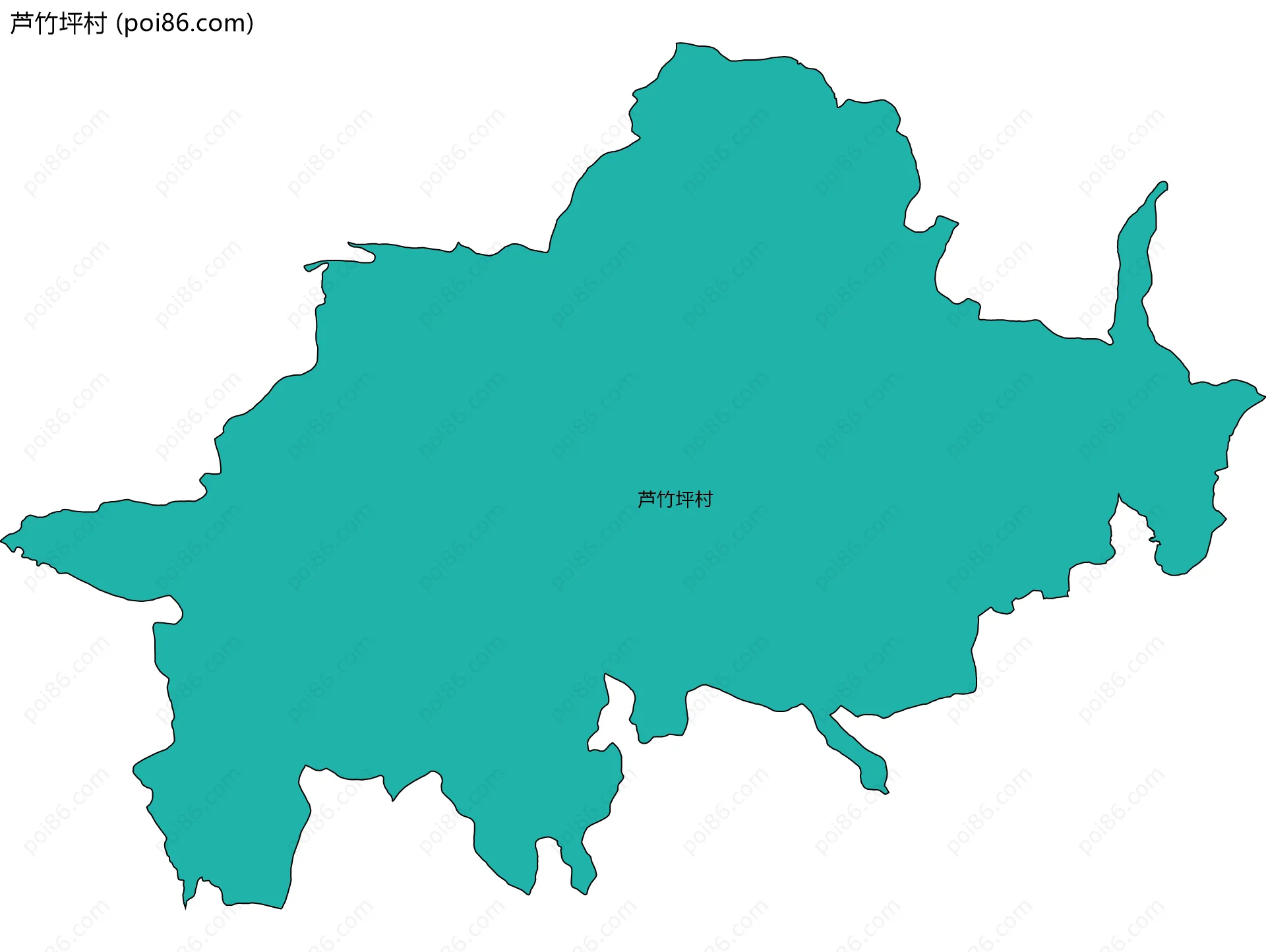 芦竹坪村边界地图