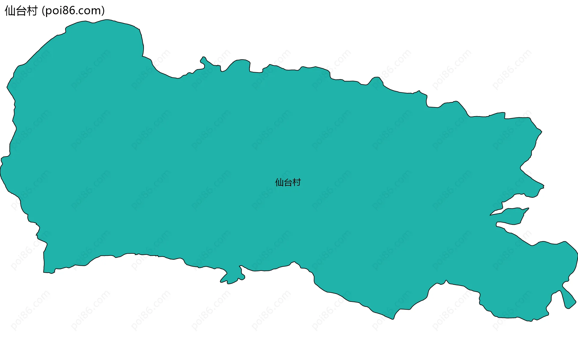 仙台村边界地图