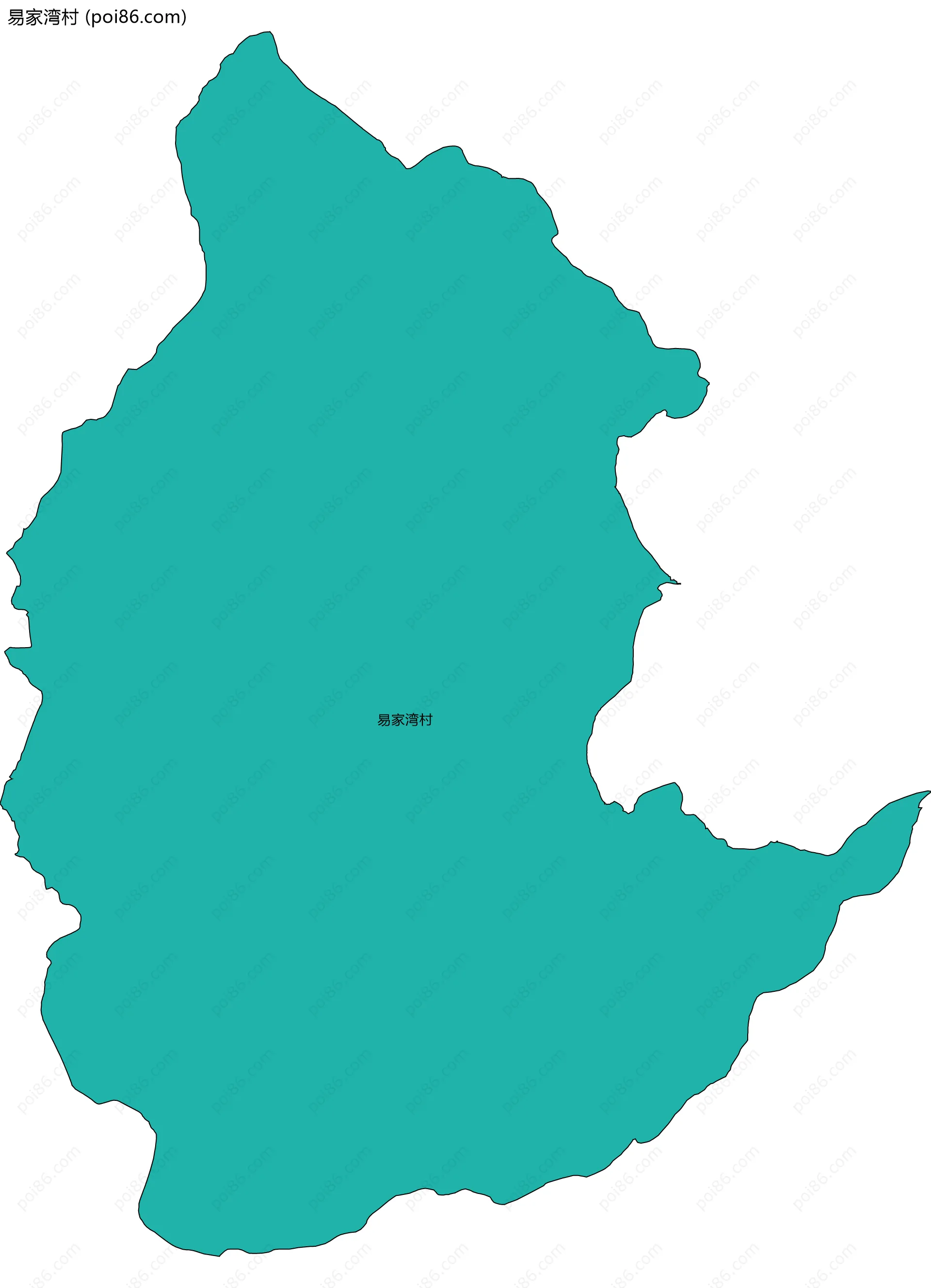 易家湾村边界地图