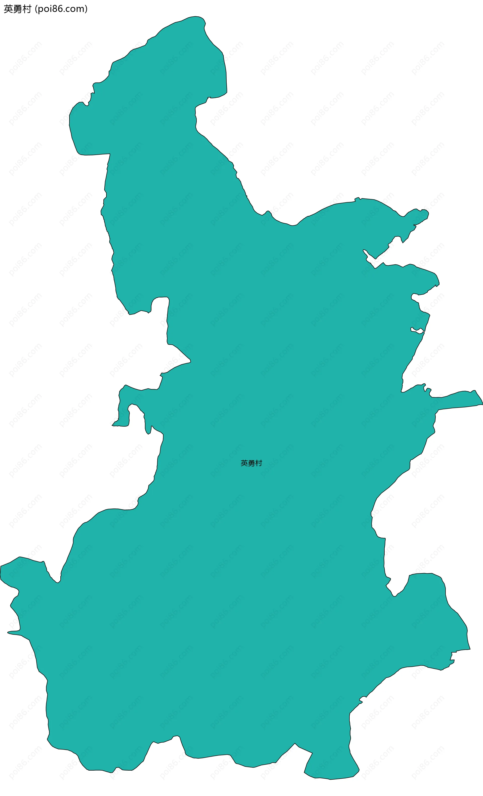 英勇村边界地图