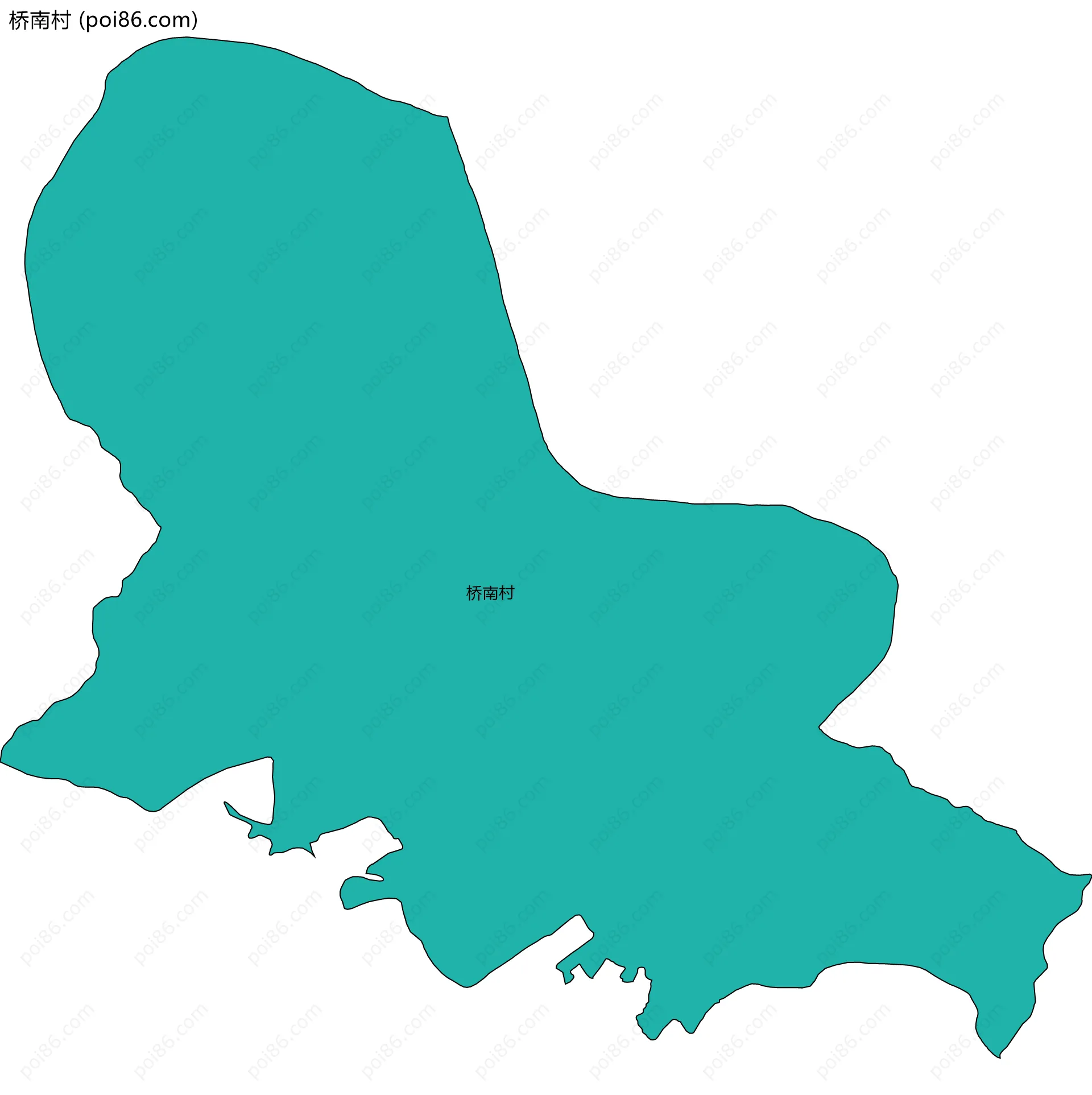 桥南村边界地图