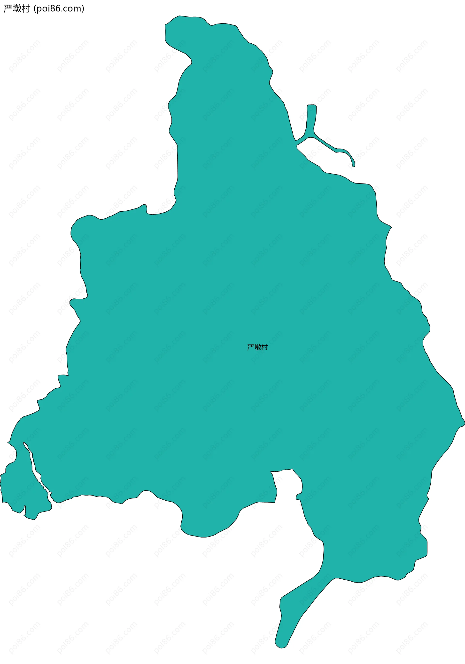 严墩村边界地图