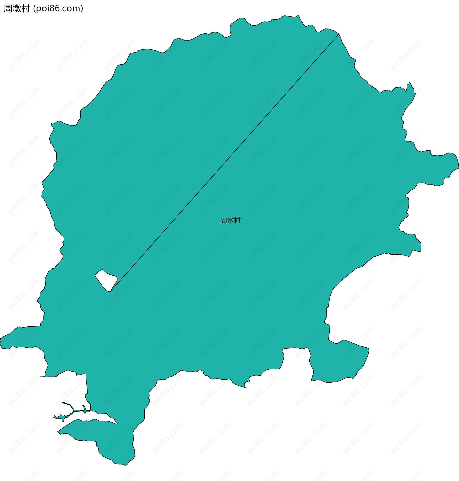 周墩村边界地图