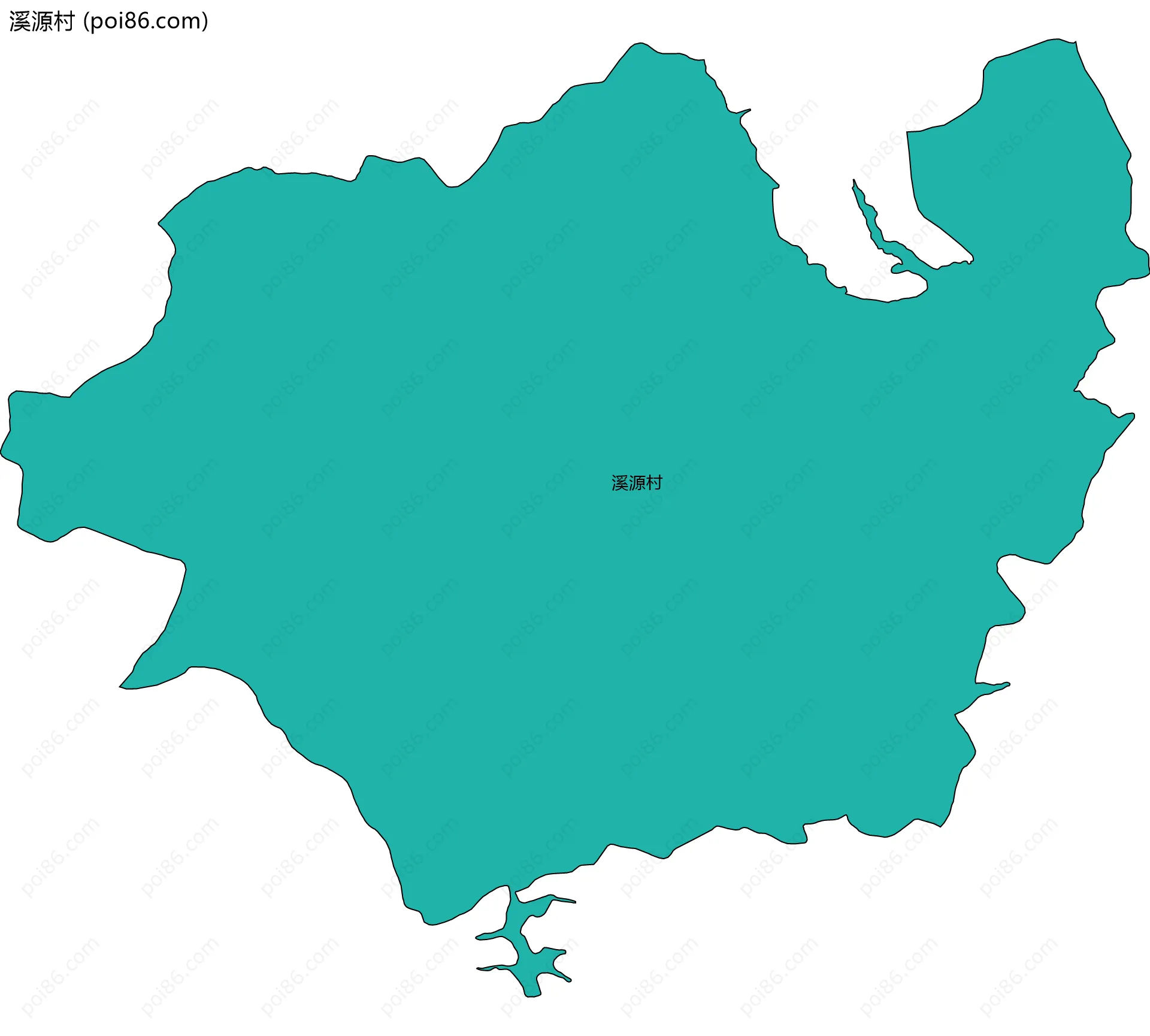 溪源村边界地图