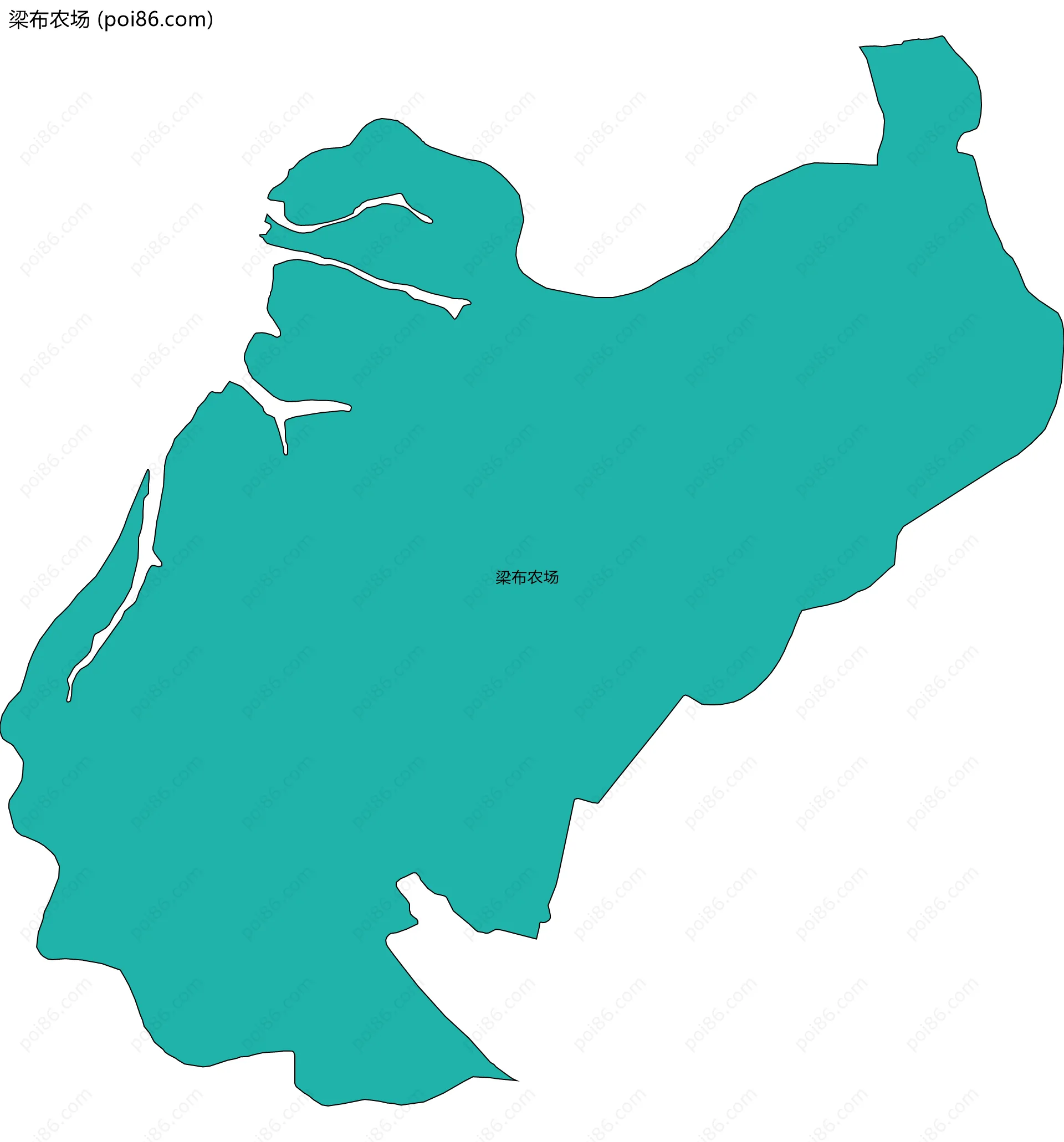 梁布农场边界地图