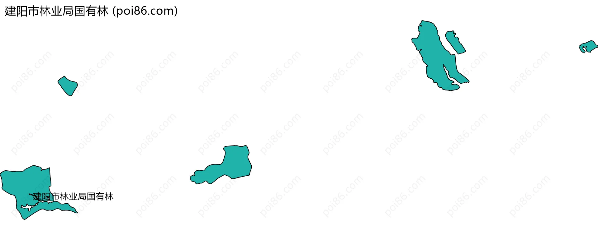 建阳市林业局国有林边界地图