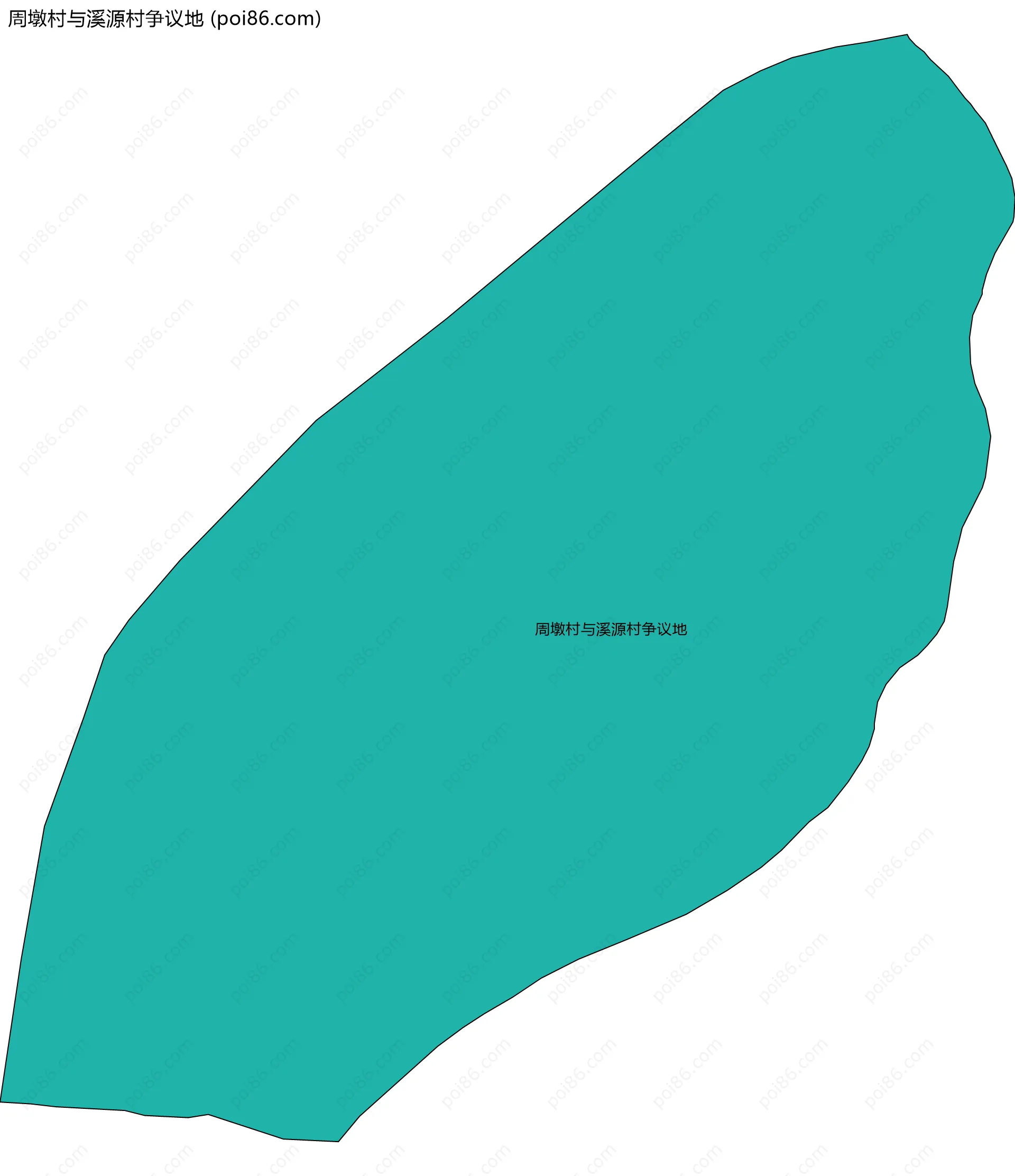 周墩村与溪源村争议地边界地图