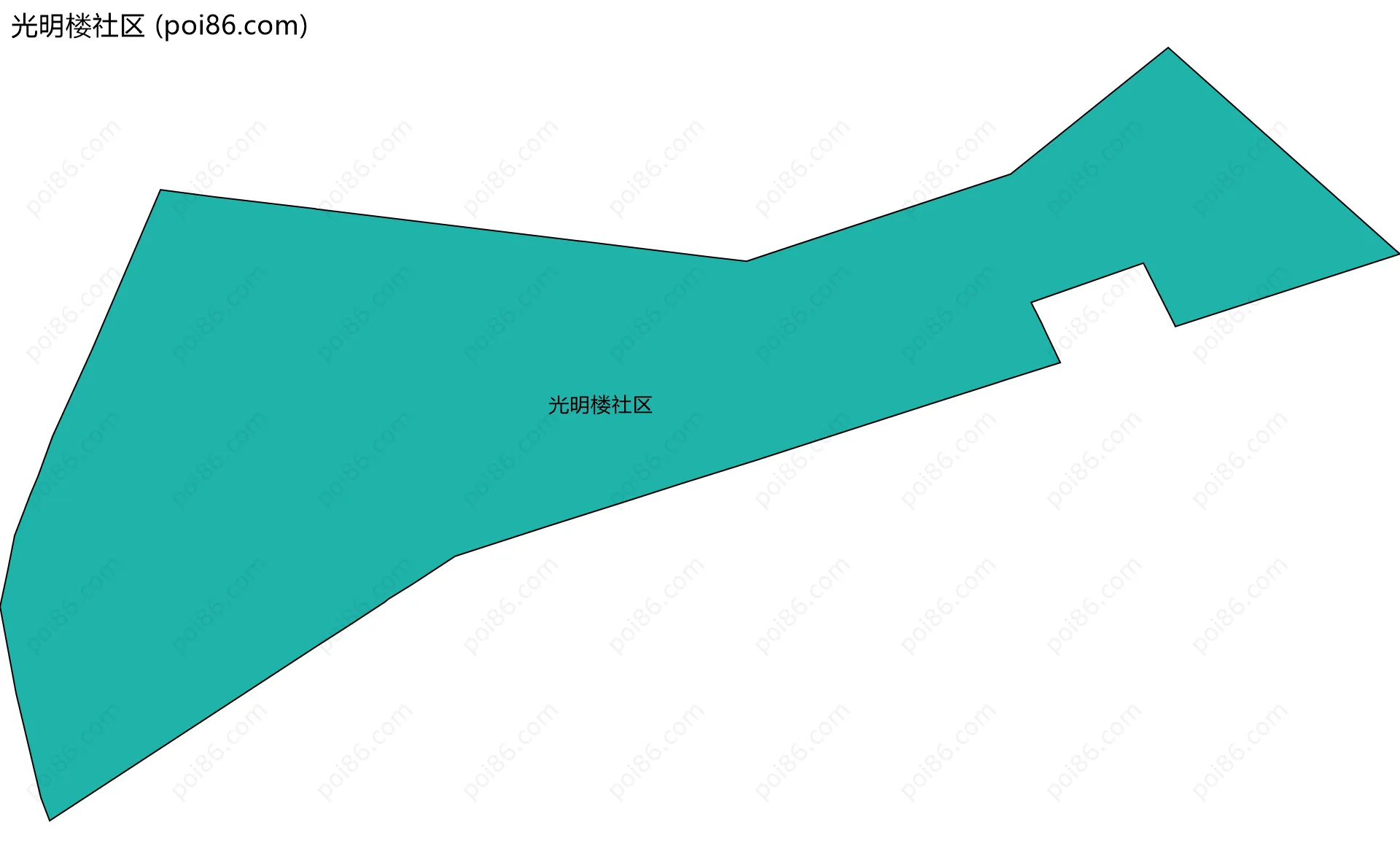 光明楼社区边界地图