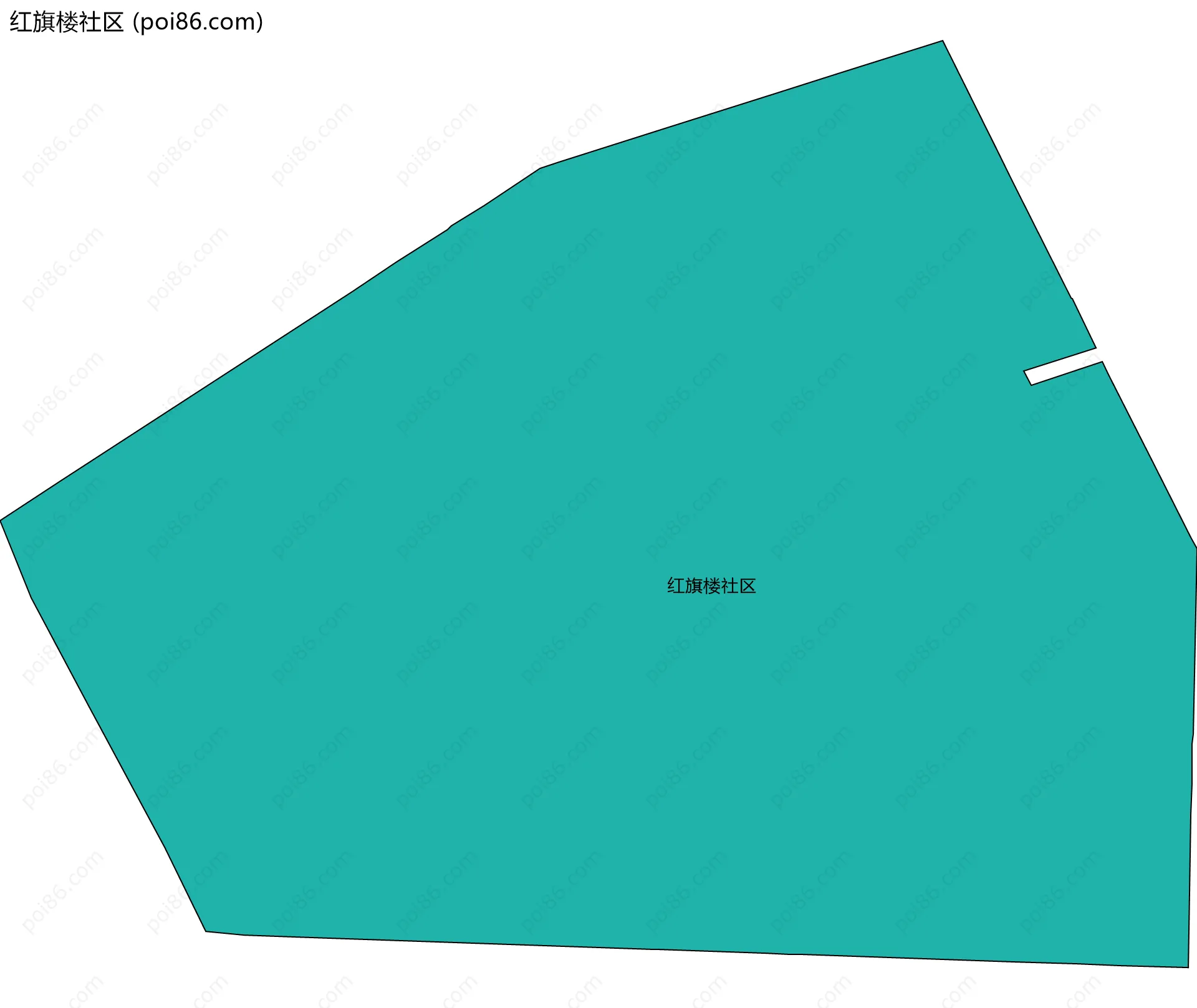 红旗楼社区边界地图