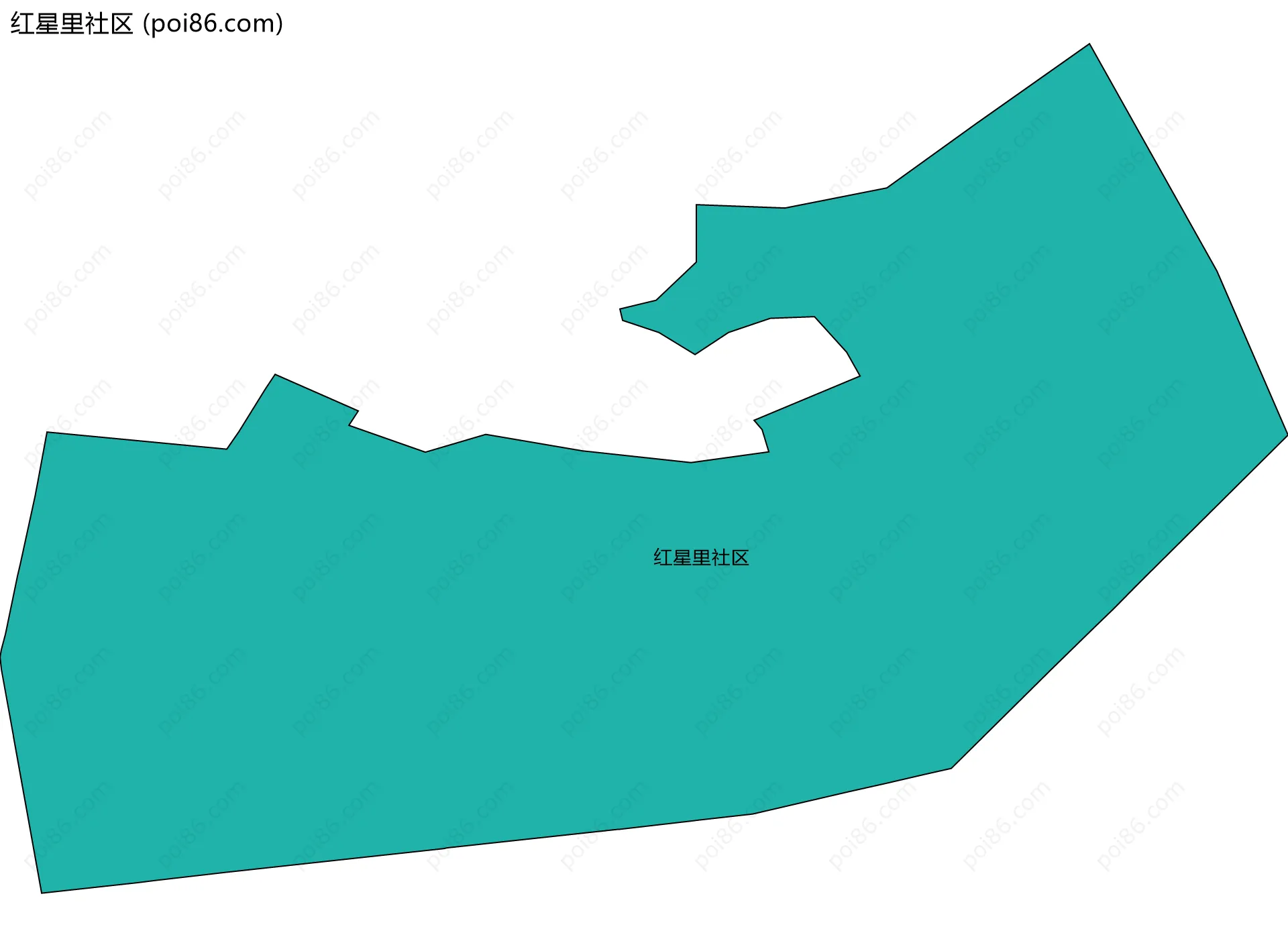 红星里社区边界地图