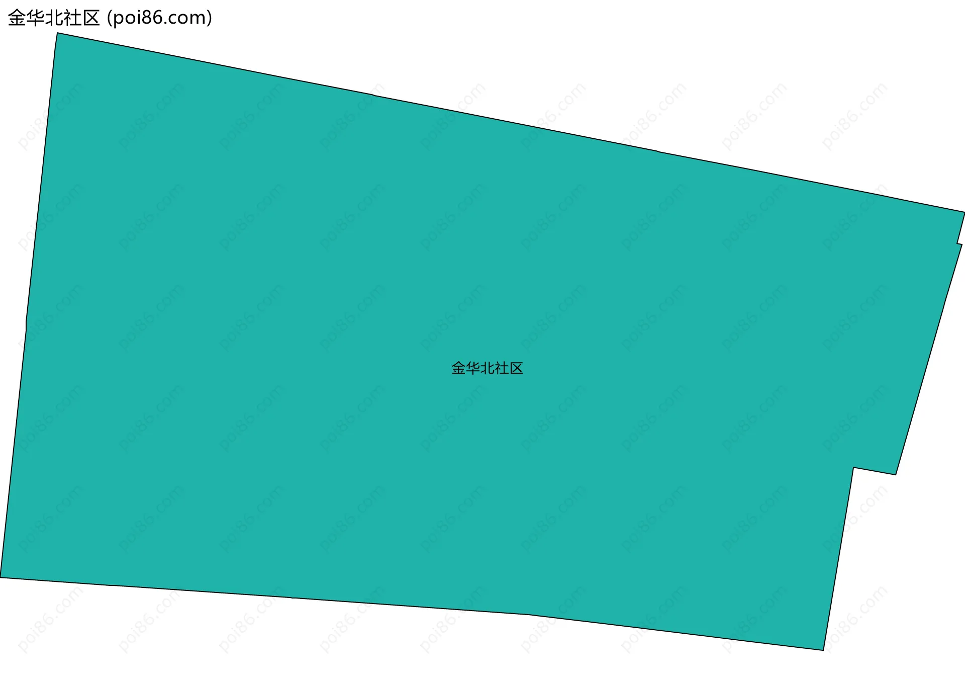 金华北社区边界地图