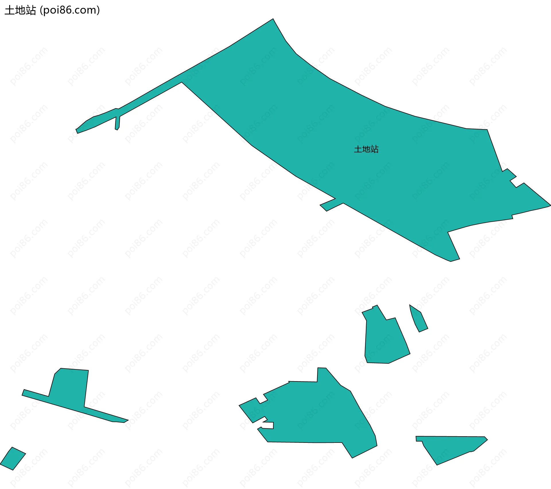 土地站边界地图