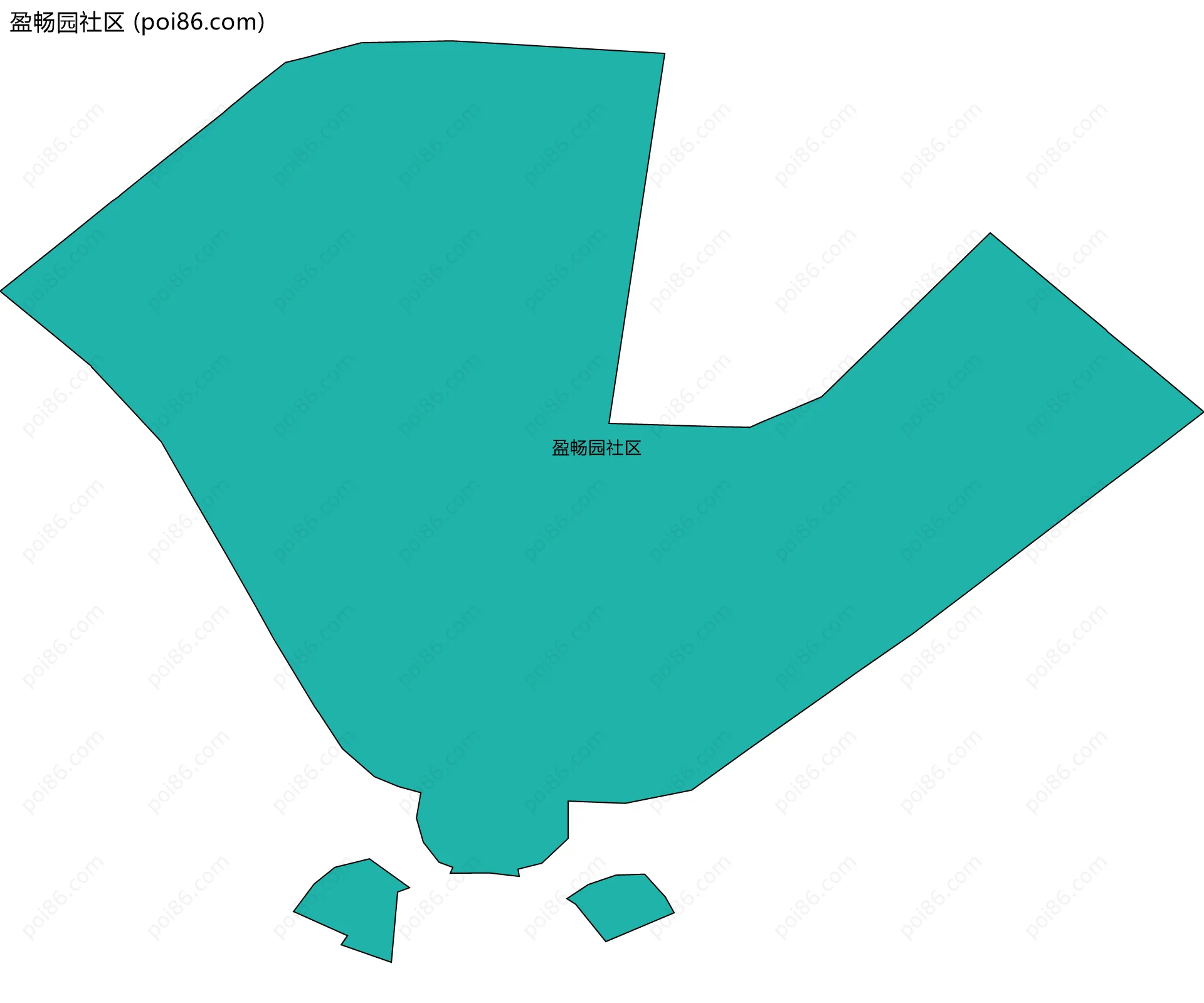 盈畅园社区边界地图