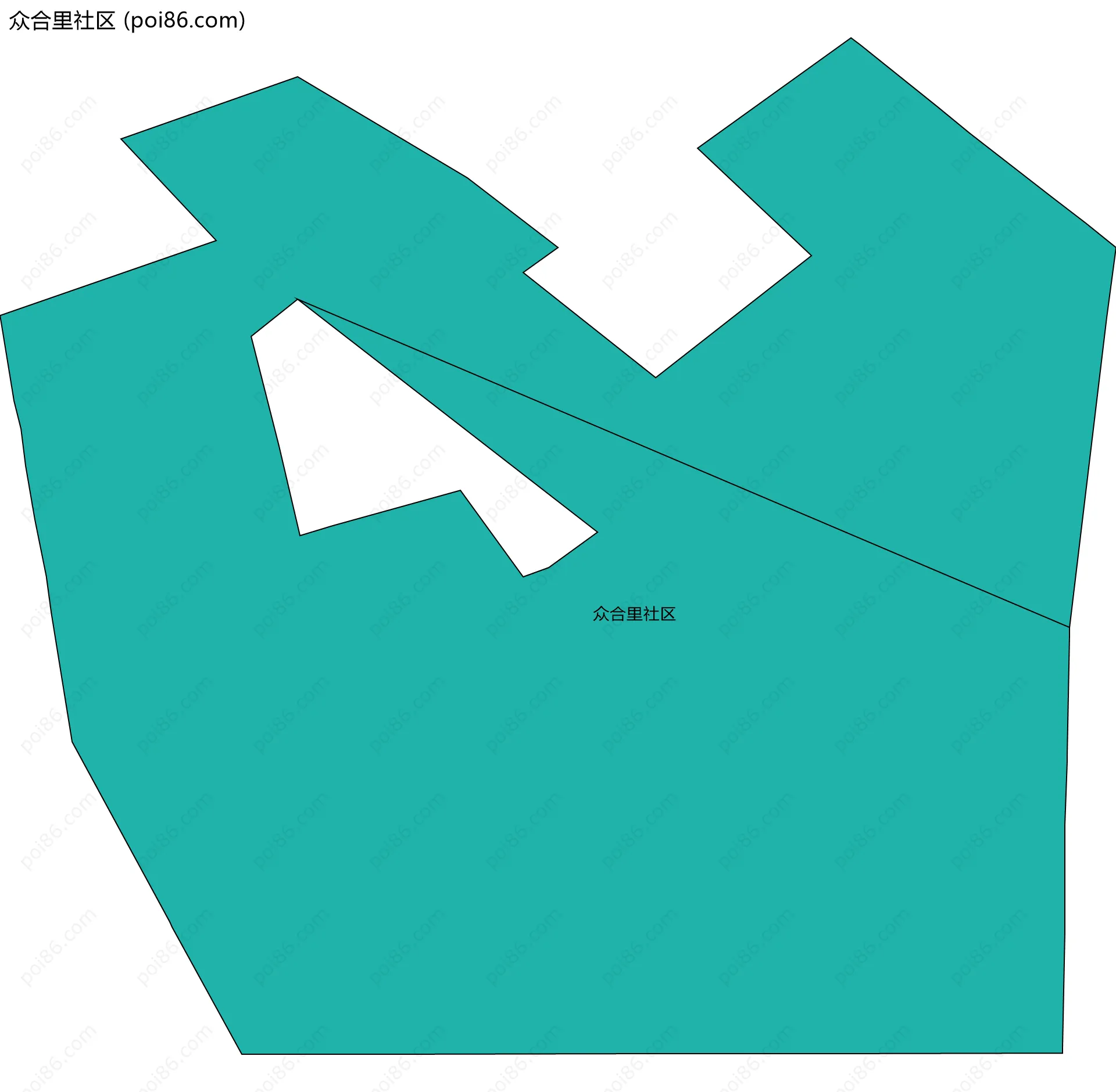 众合里社区边界地图