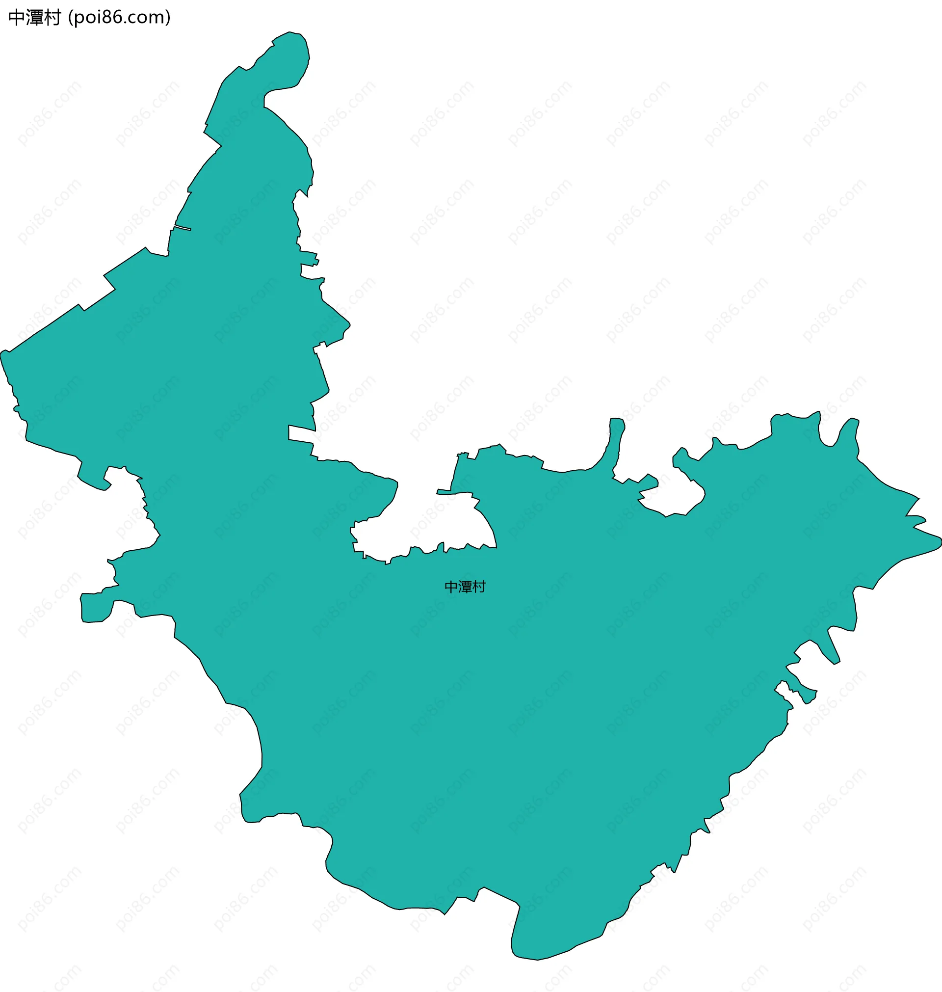 中潭村边界地图