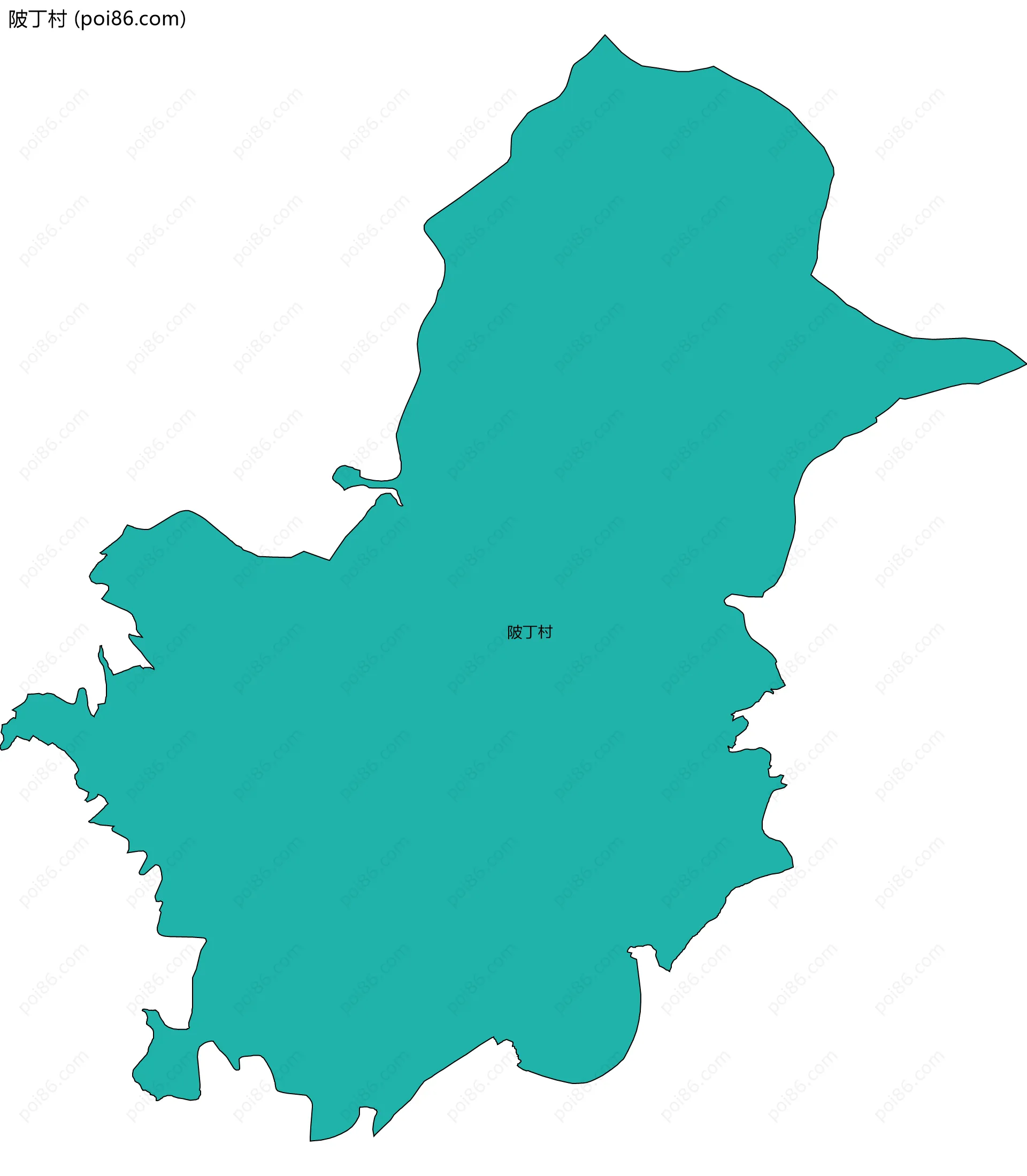 陂丁村边界地图