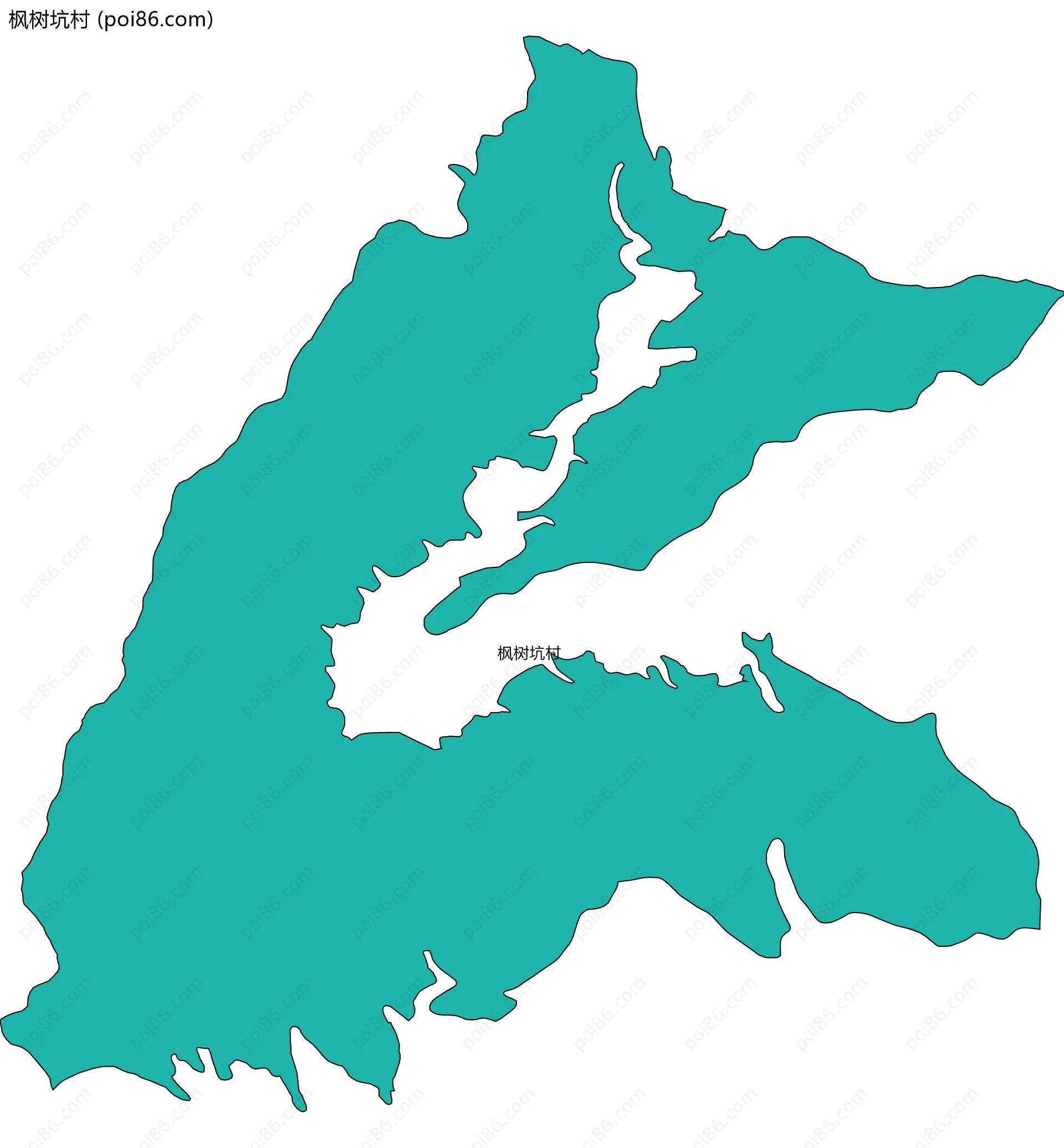 枫树坑村边界地图