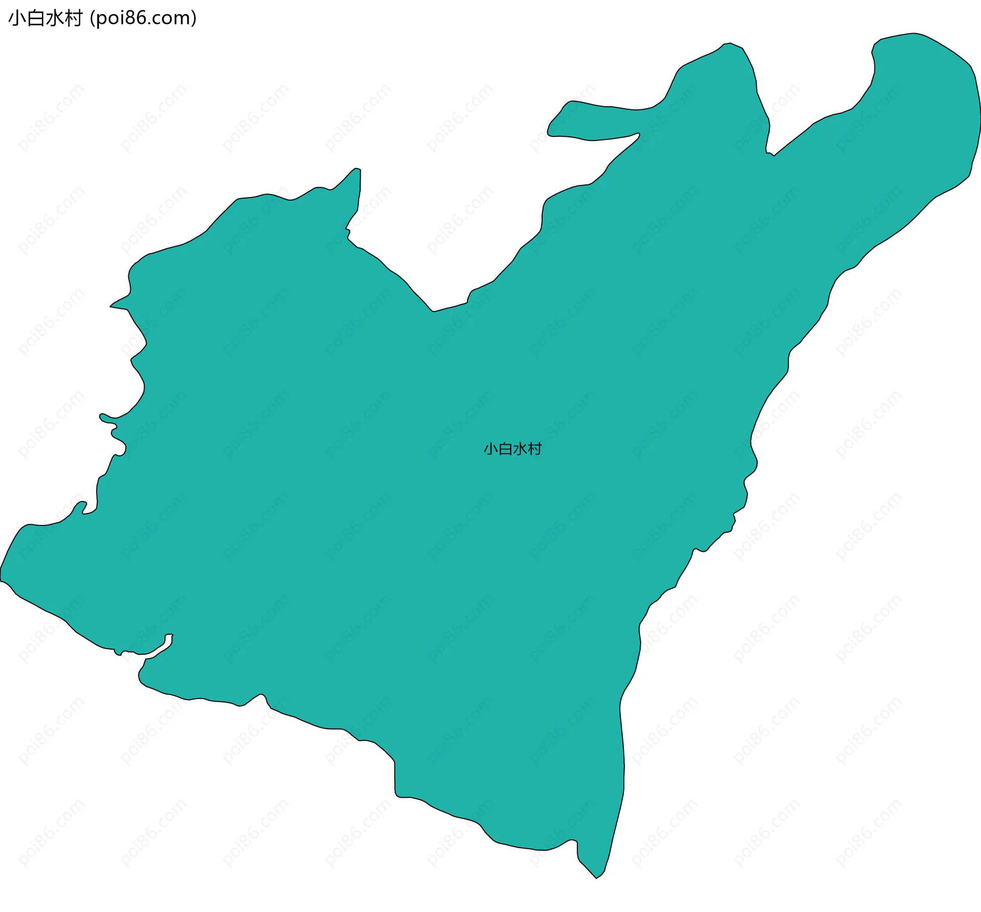 小白水村边界地图