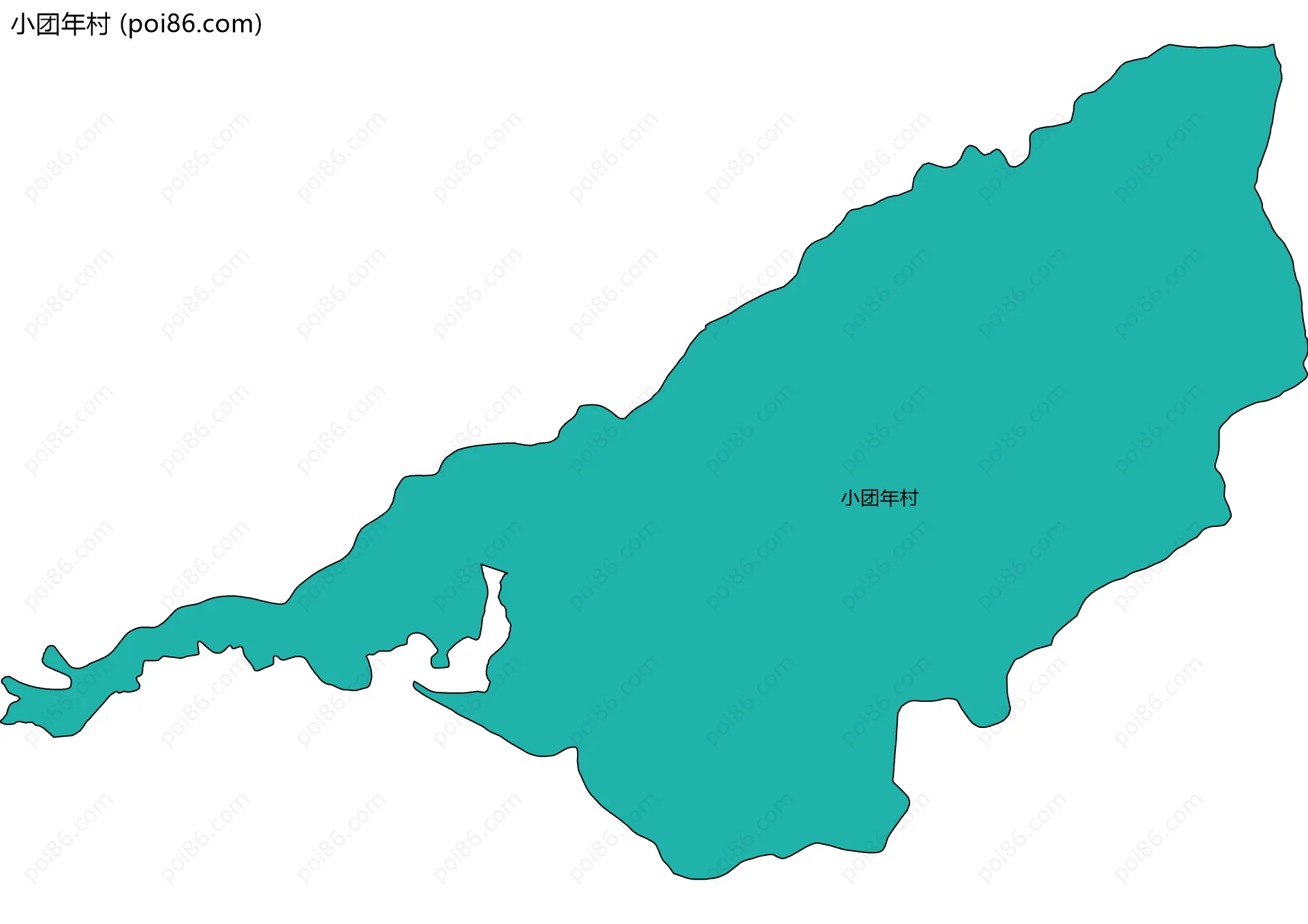 小团年村边界地图