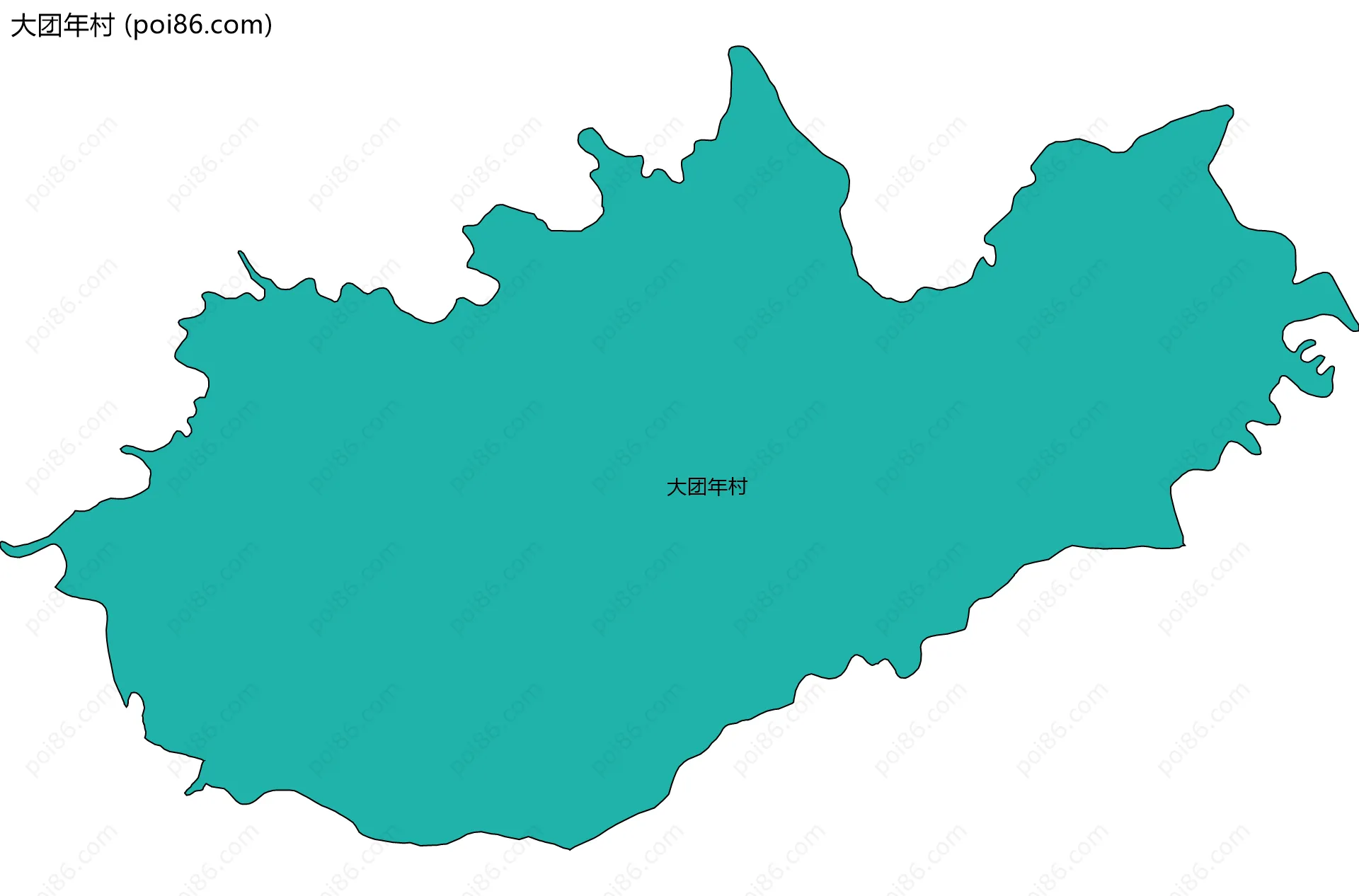 大团年村边界地图