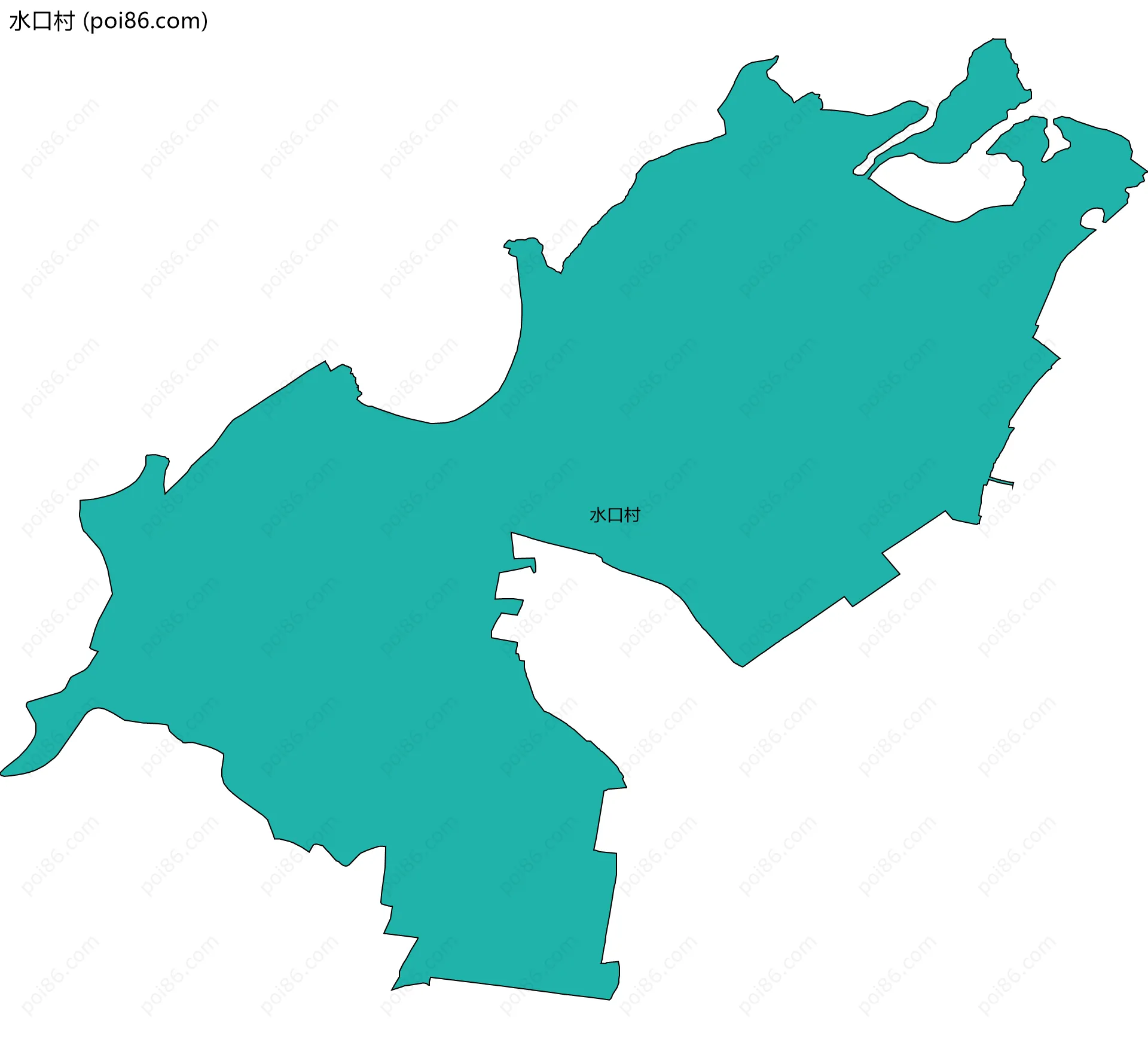 水口村边界地图