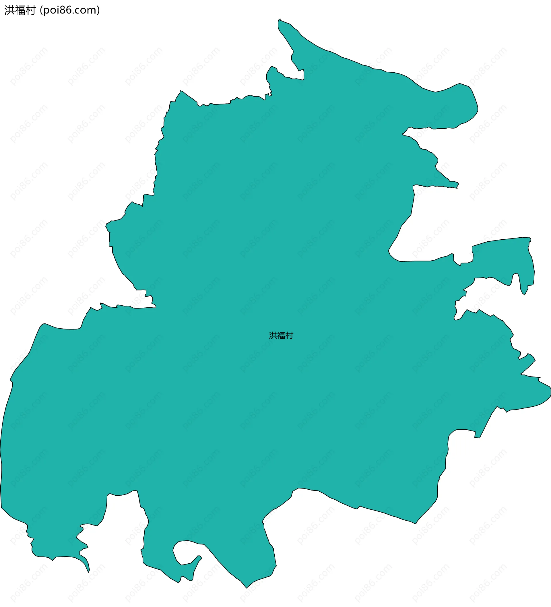 洪福村边界地图