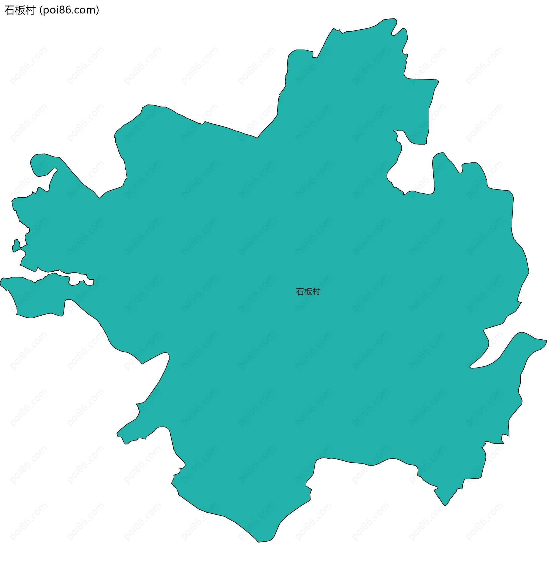 石板村边界地图