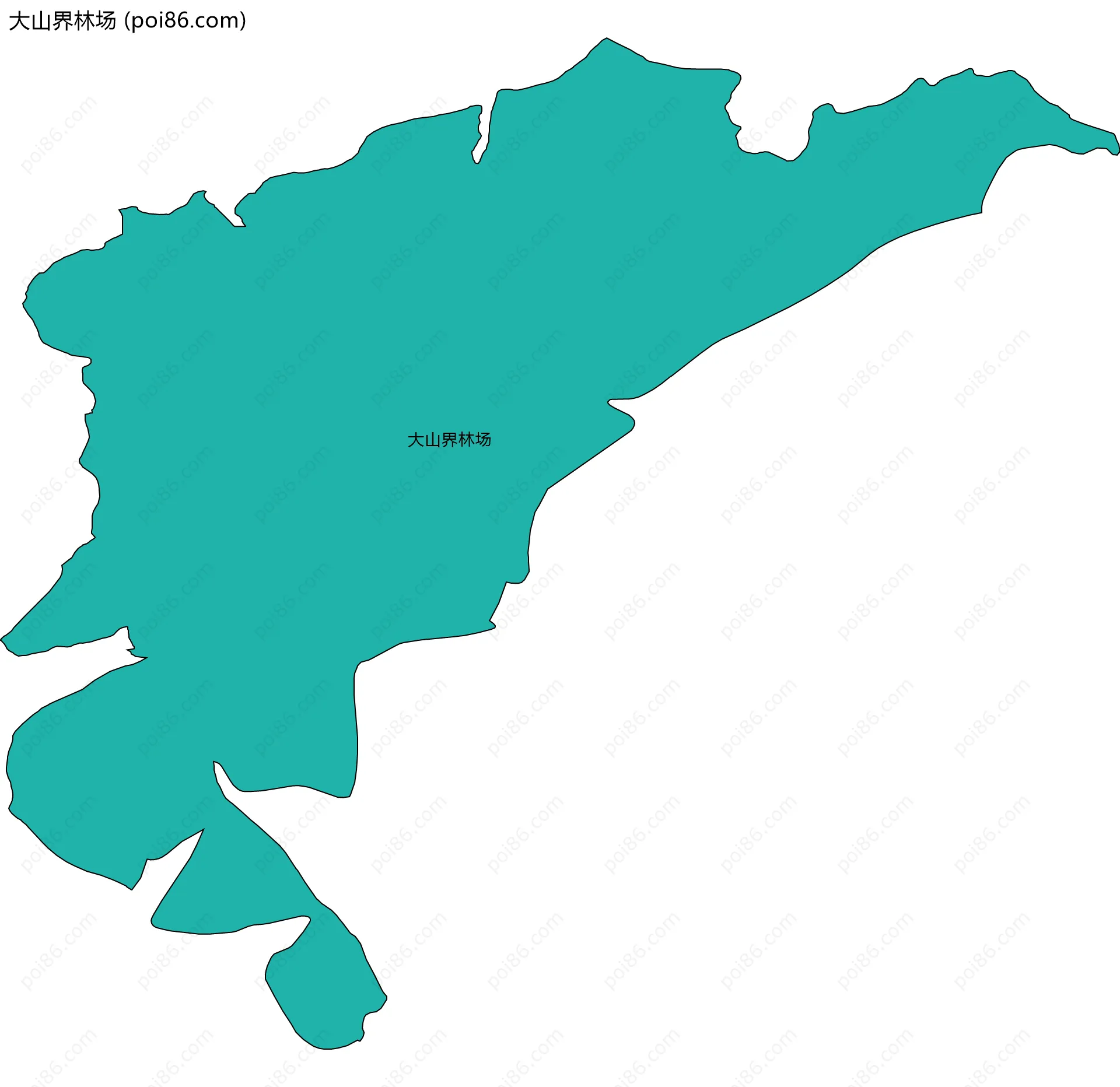 大山界林场边界地图