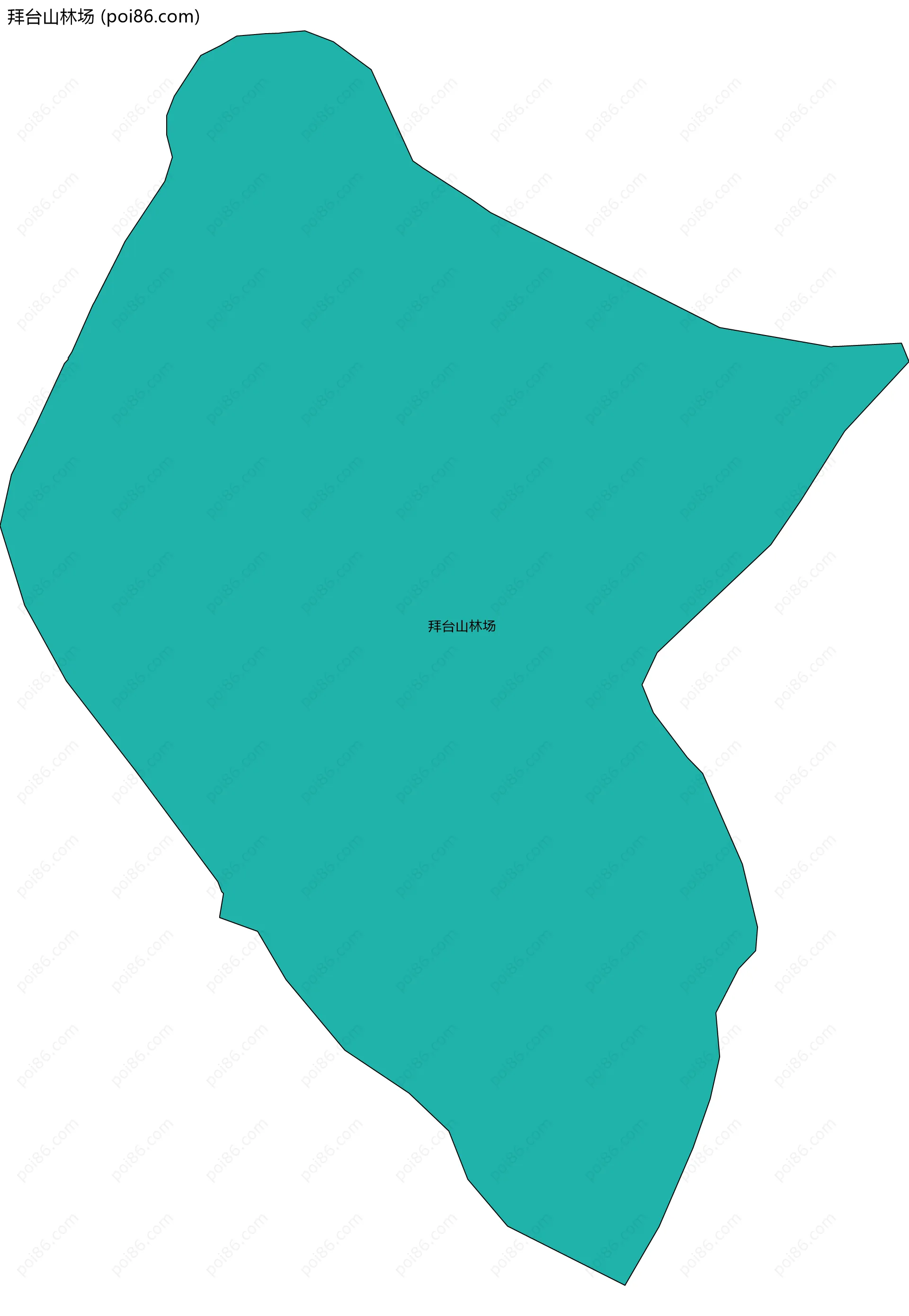 拜台山林场边界地图