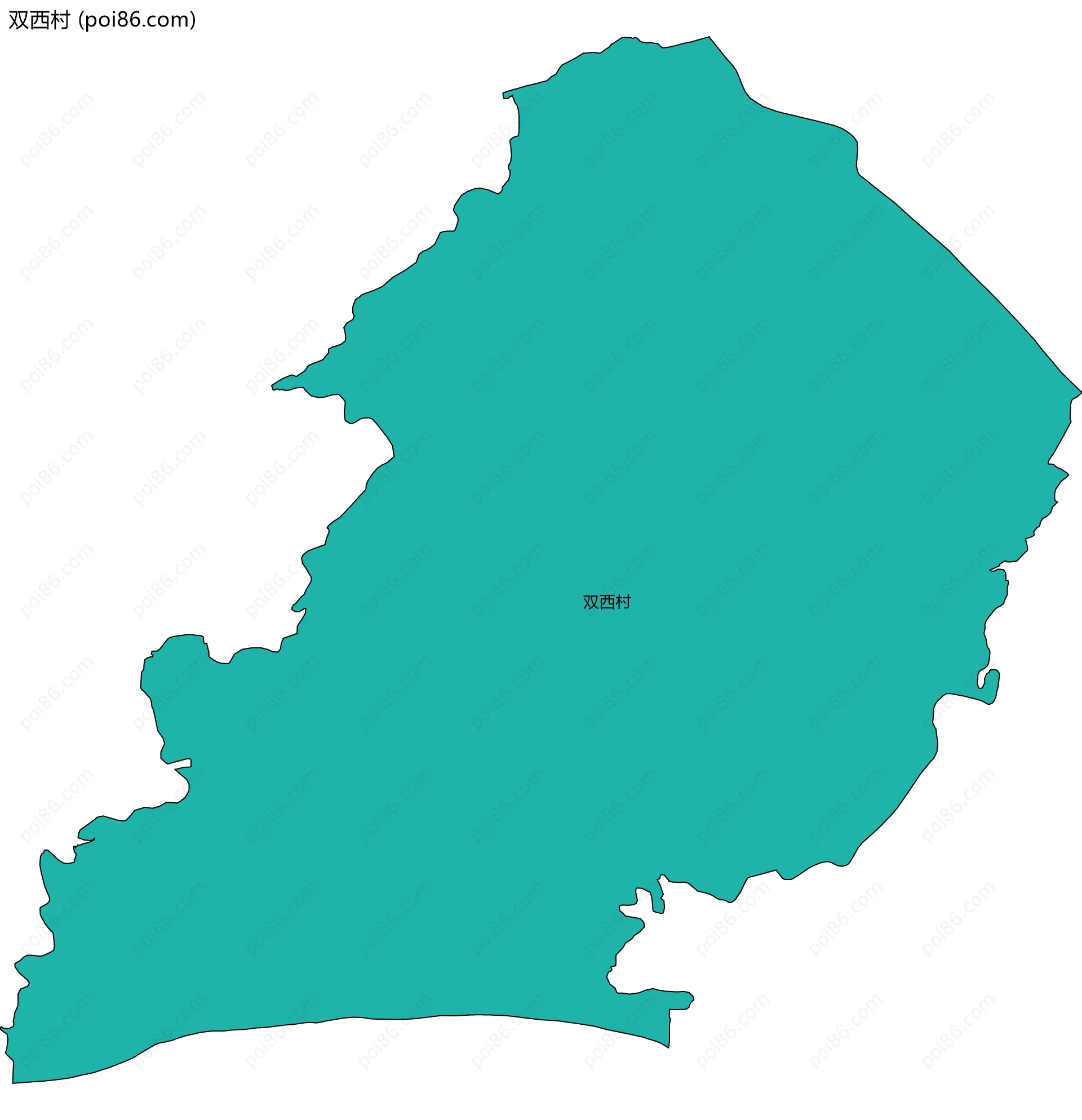 双西村边界地图