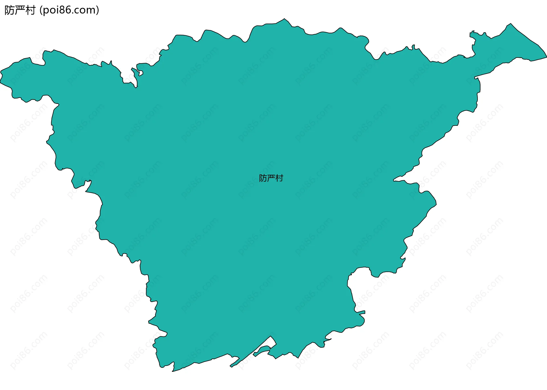 防严村边界地图