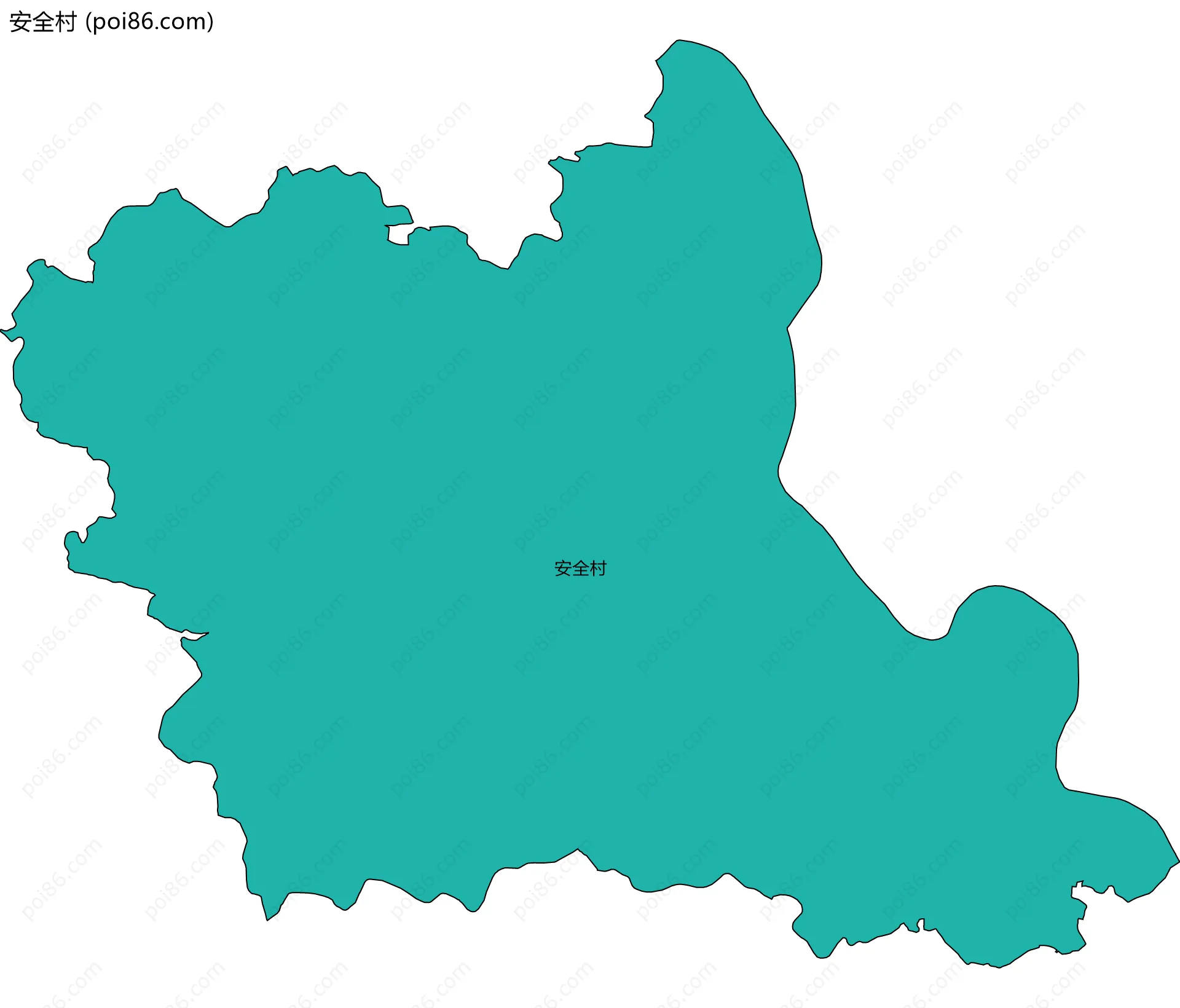 安全村边界地图