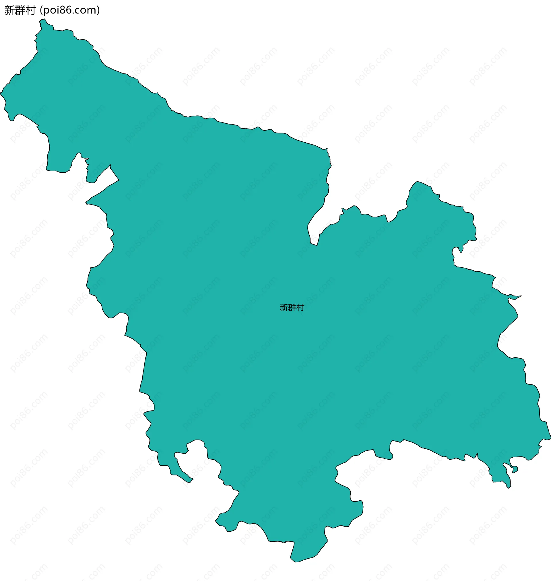 新群村边界地图