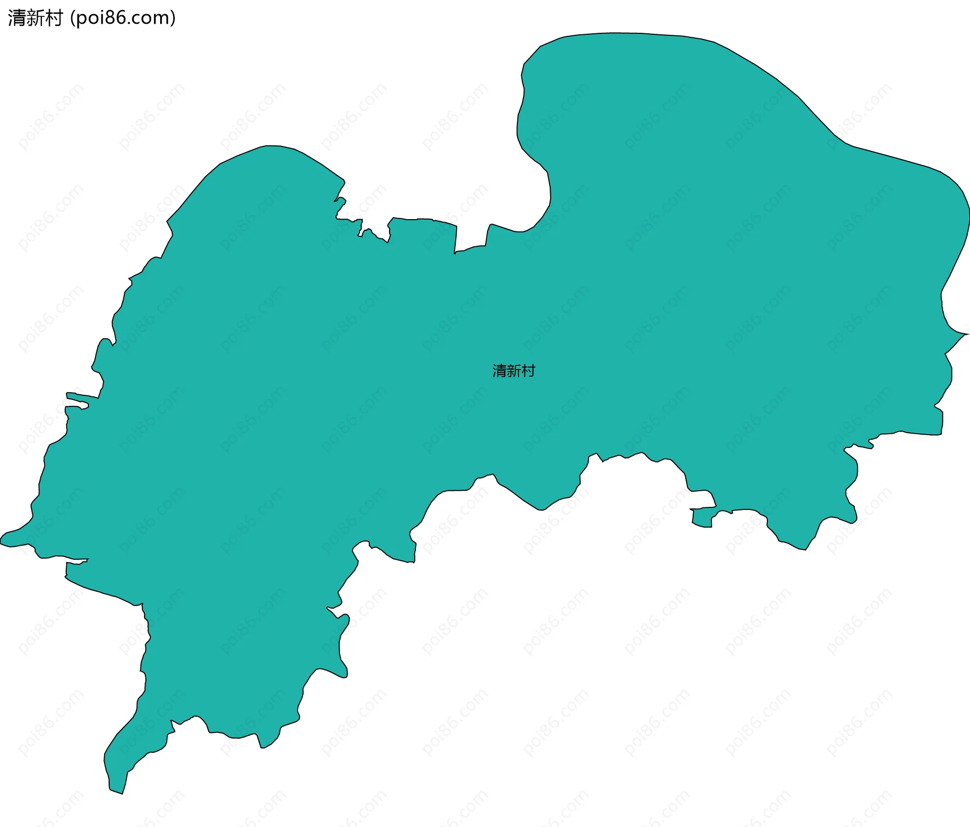 清新村边界地图