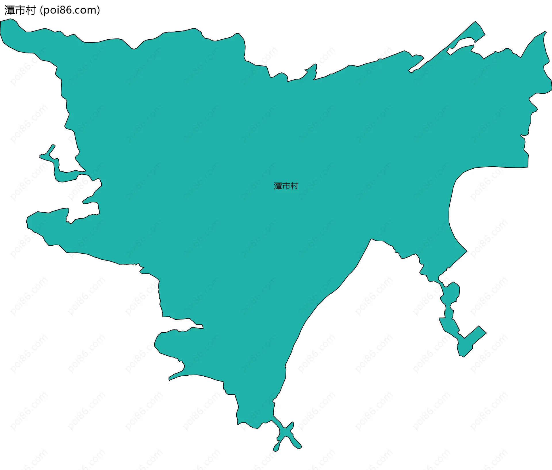 潭市村边界地图