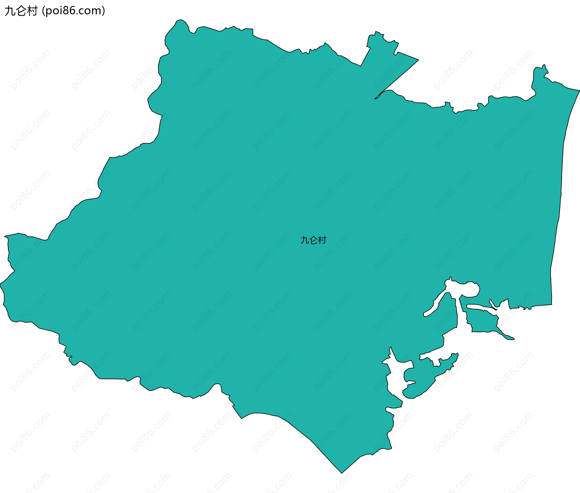 九仑村边界地图