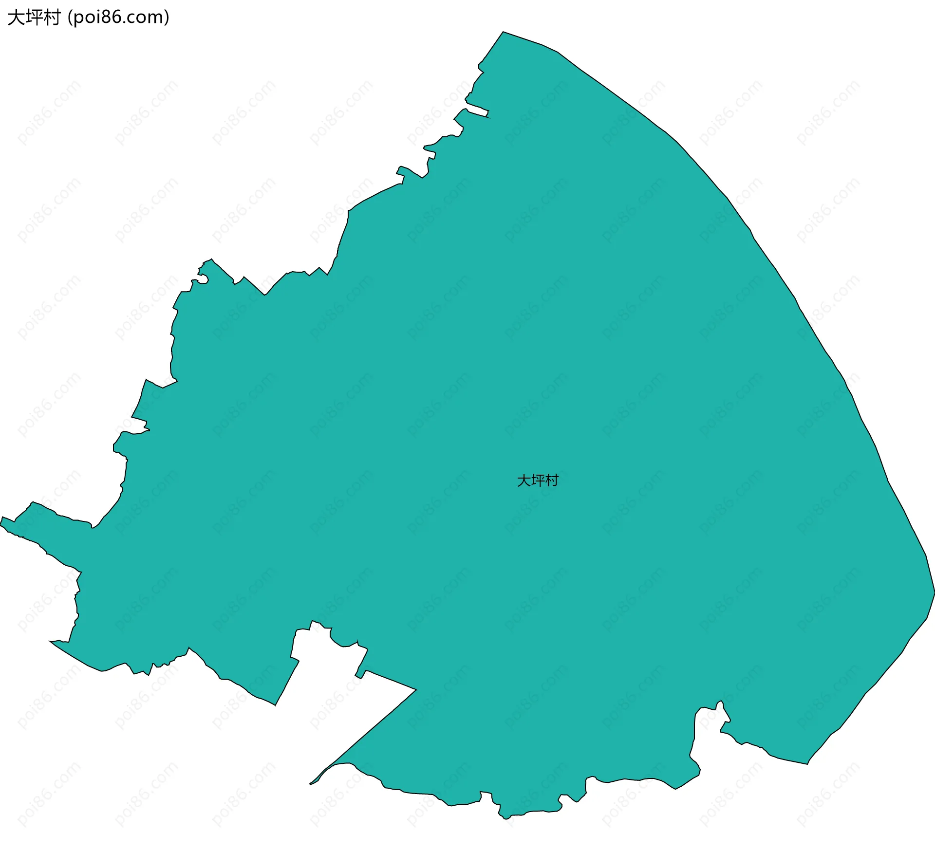 大坪村边界地图