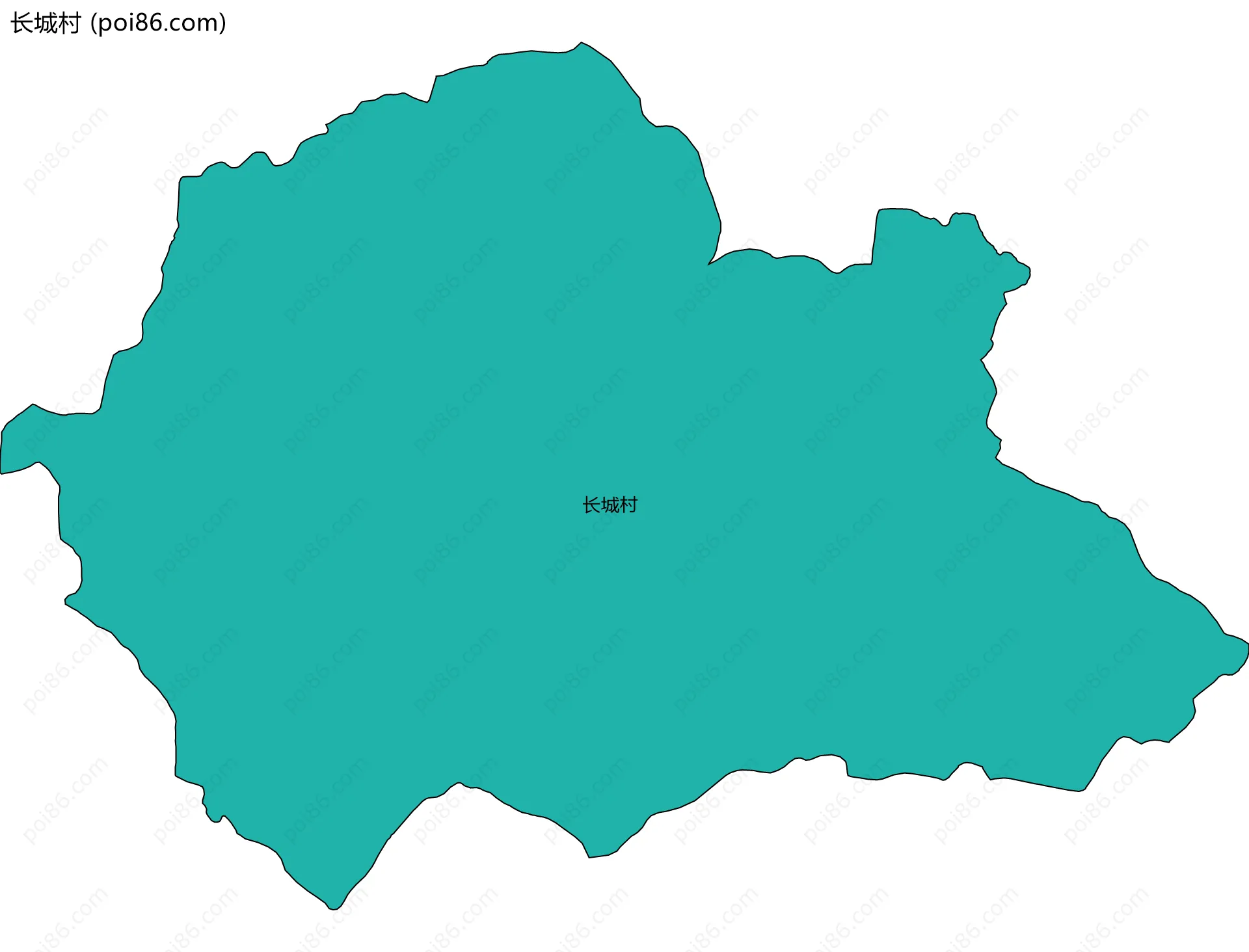 长城村边界地图